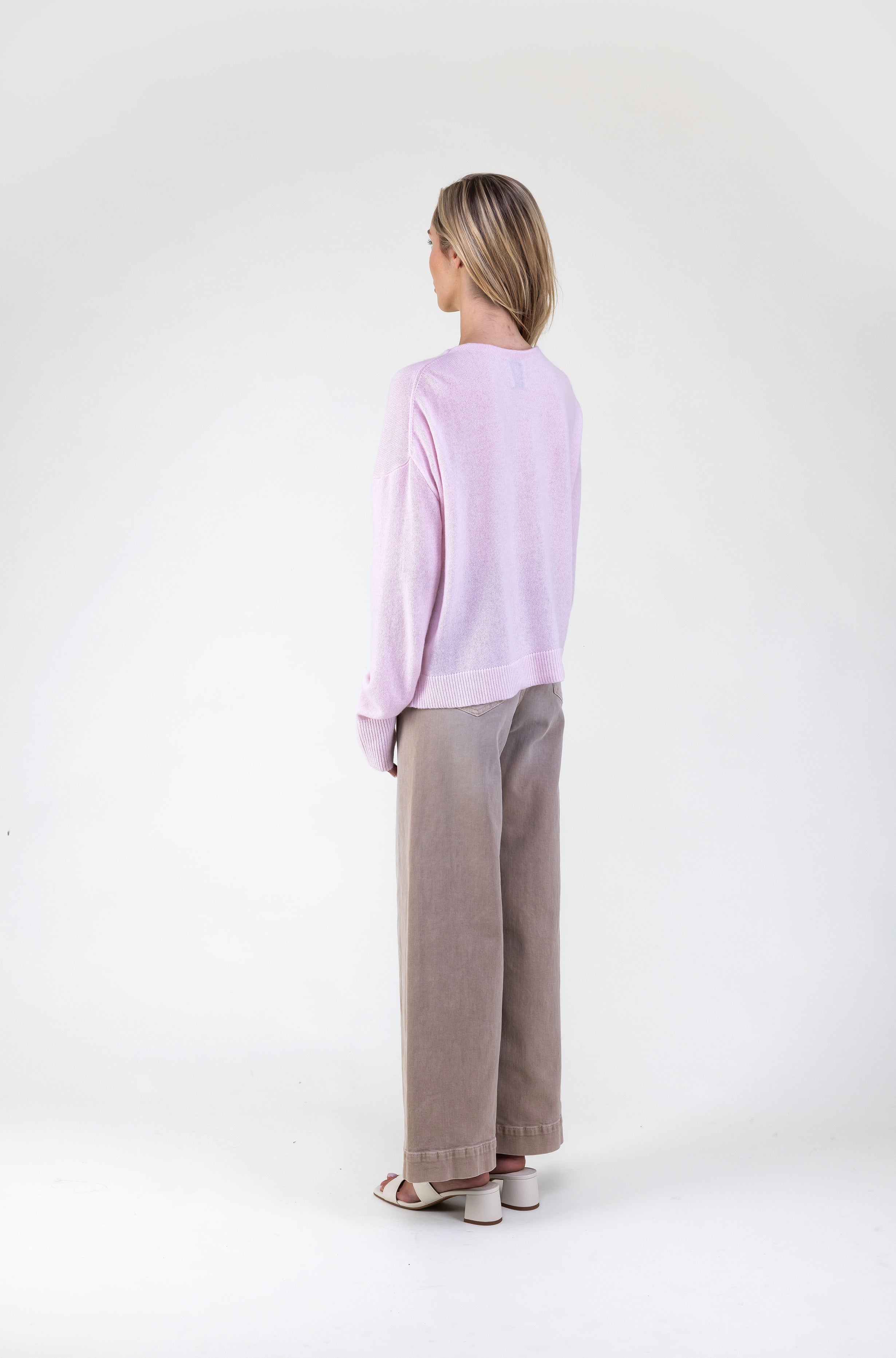 Van Kukil Cashmere Deep V-Neck Cardigan