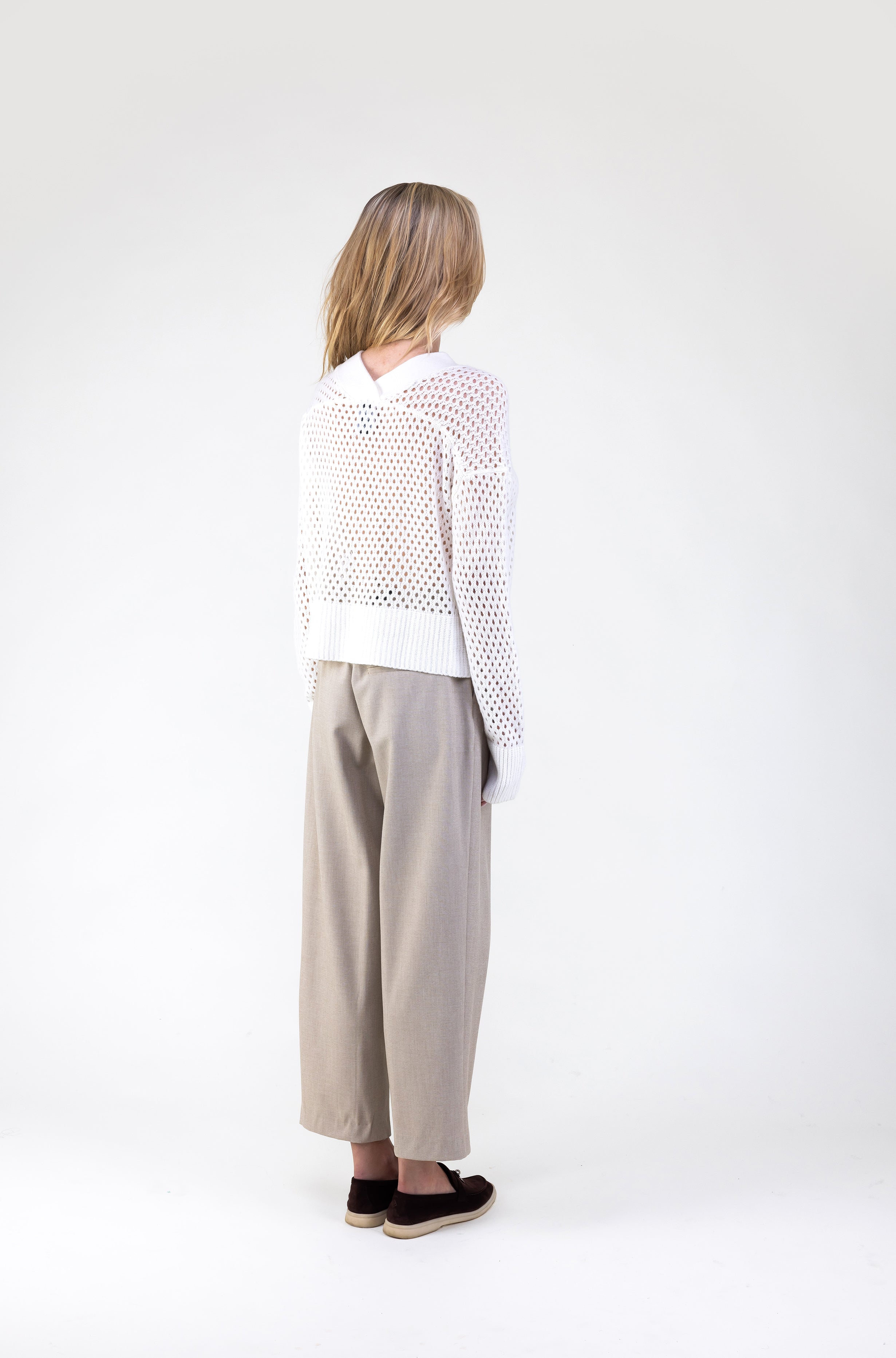 Van Kukil Cashmere Open-Knit Buttoned Cardigan