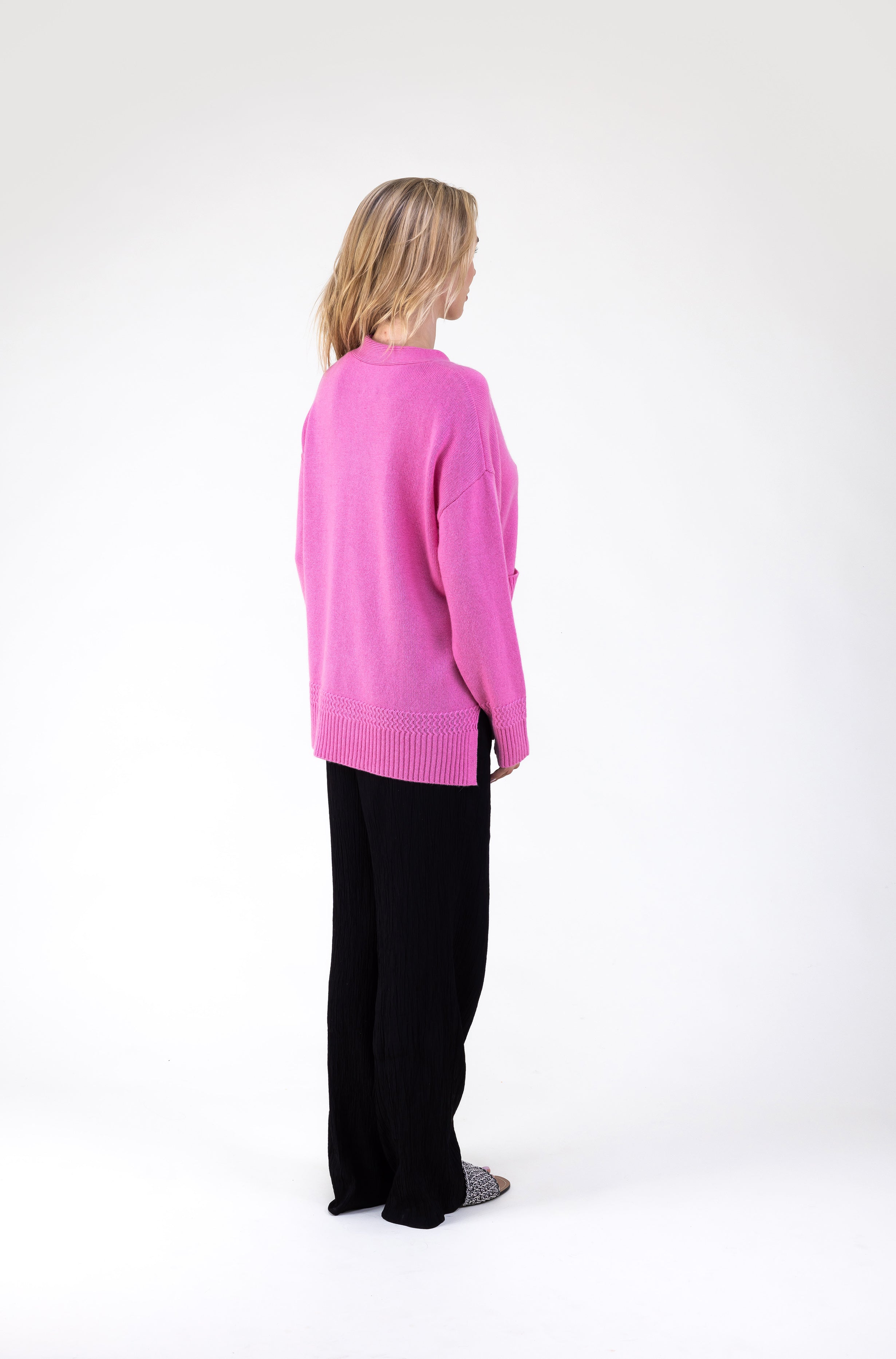 Van Kukil Oversized Button-Up Cardigan