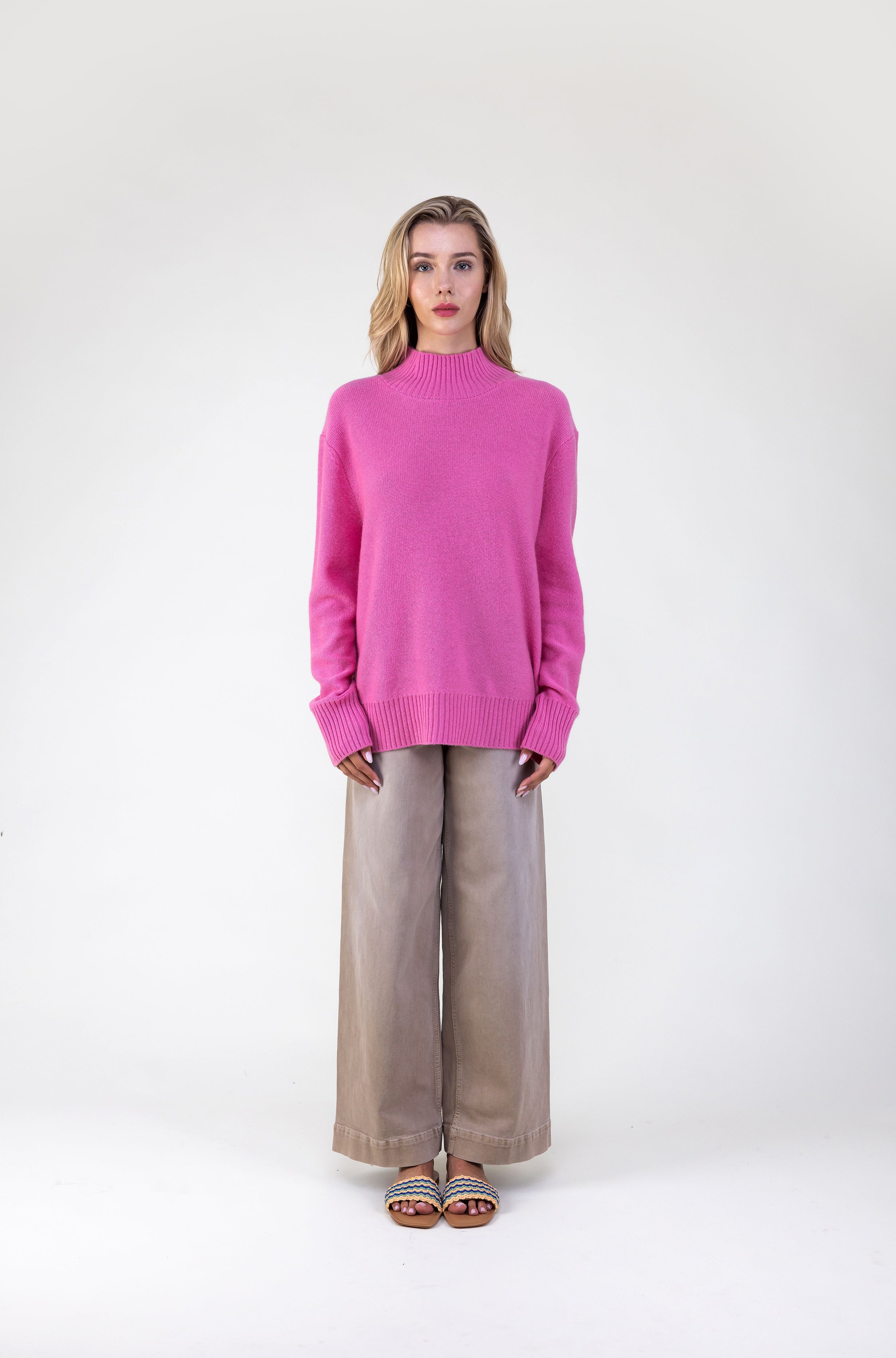 Van Kukil Mock Neck Cashmere Sweater