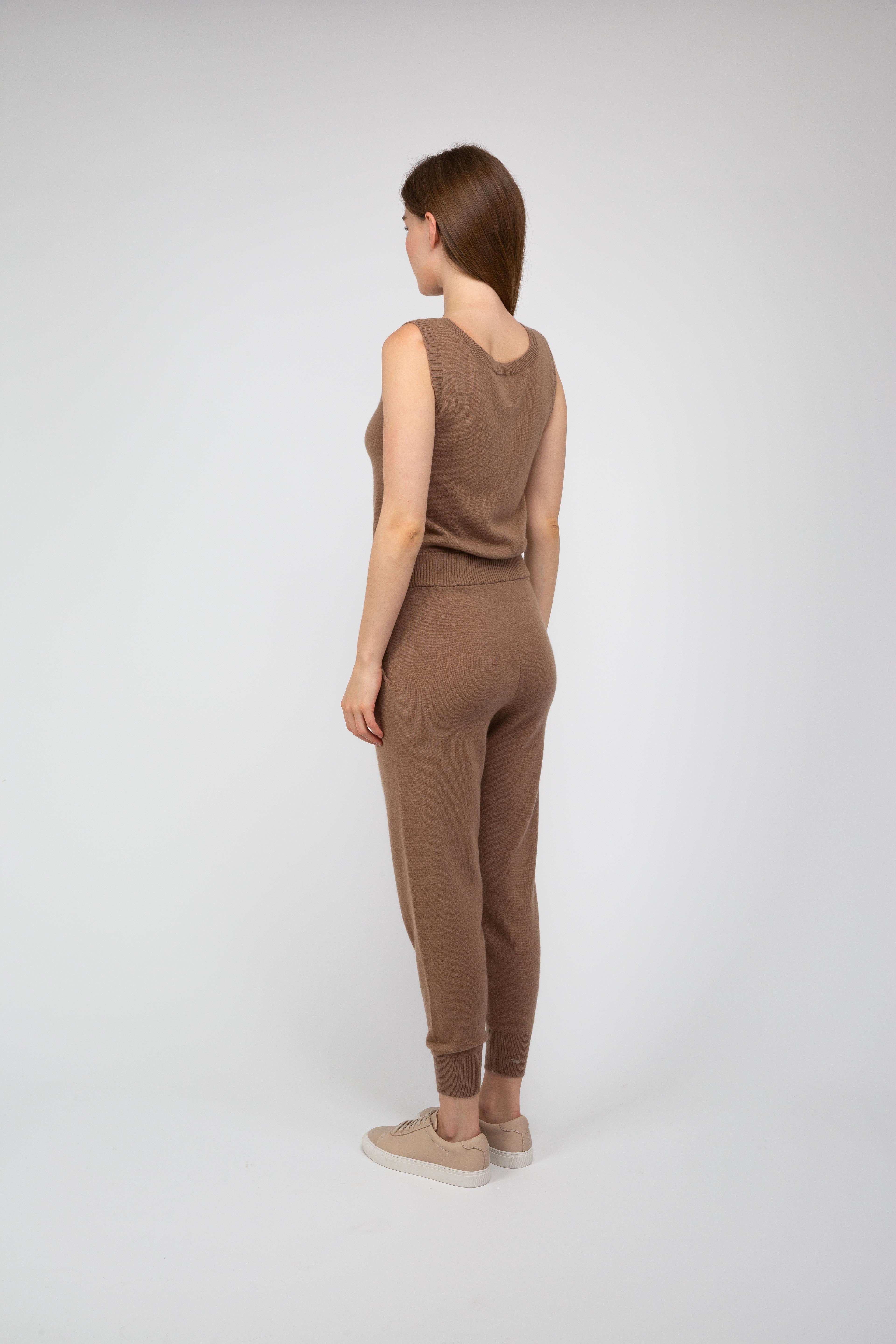 VAN KUKIL CASHMERE DRAWSTRING JUMPSUIT