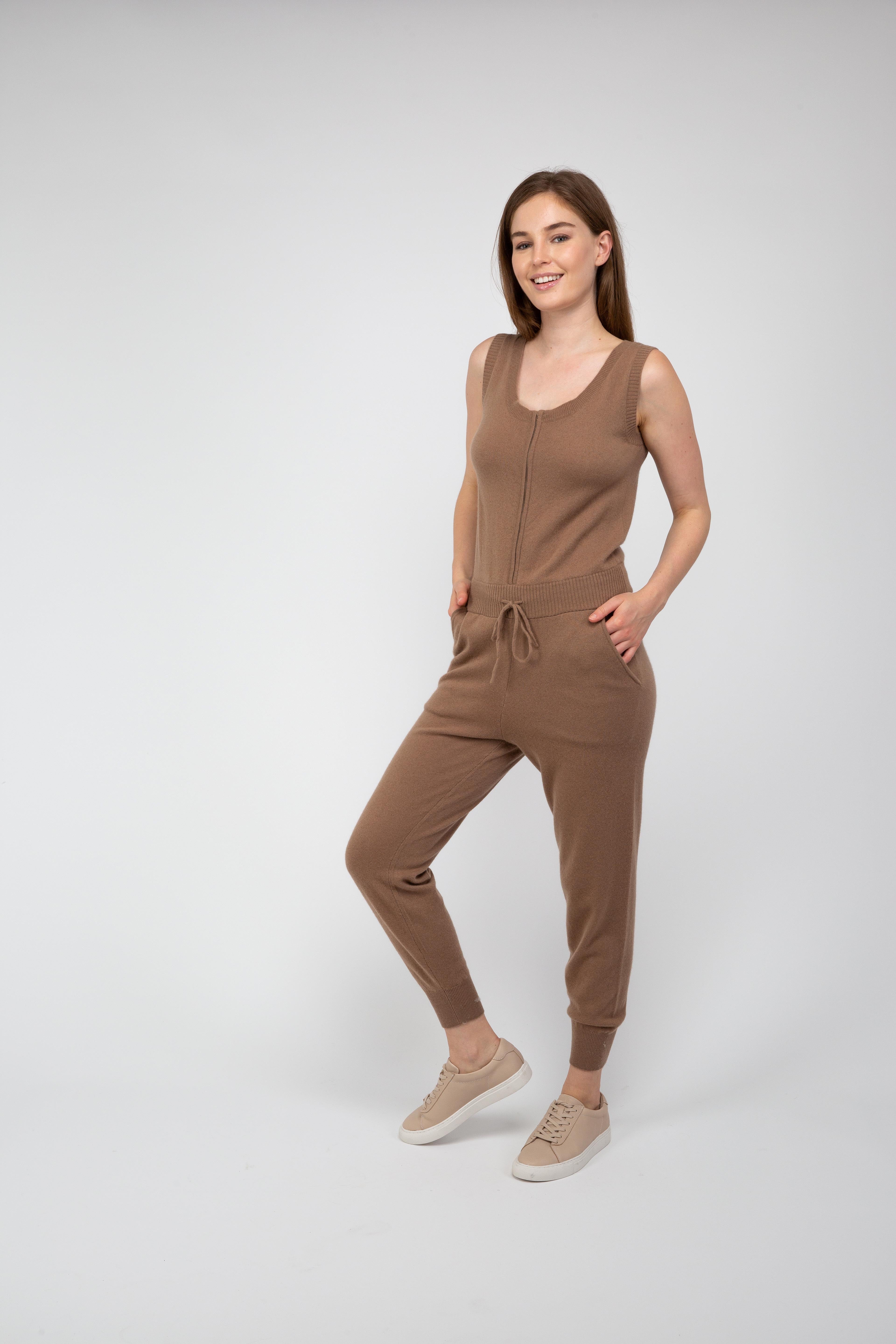 VAN KUKIL CASHMERE DRAWSTRING JUMPSUIT