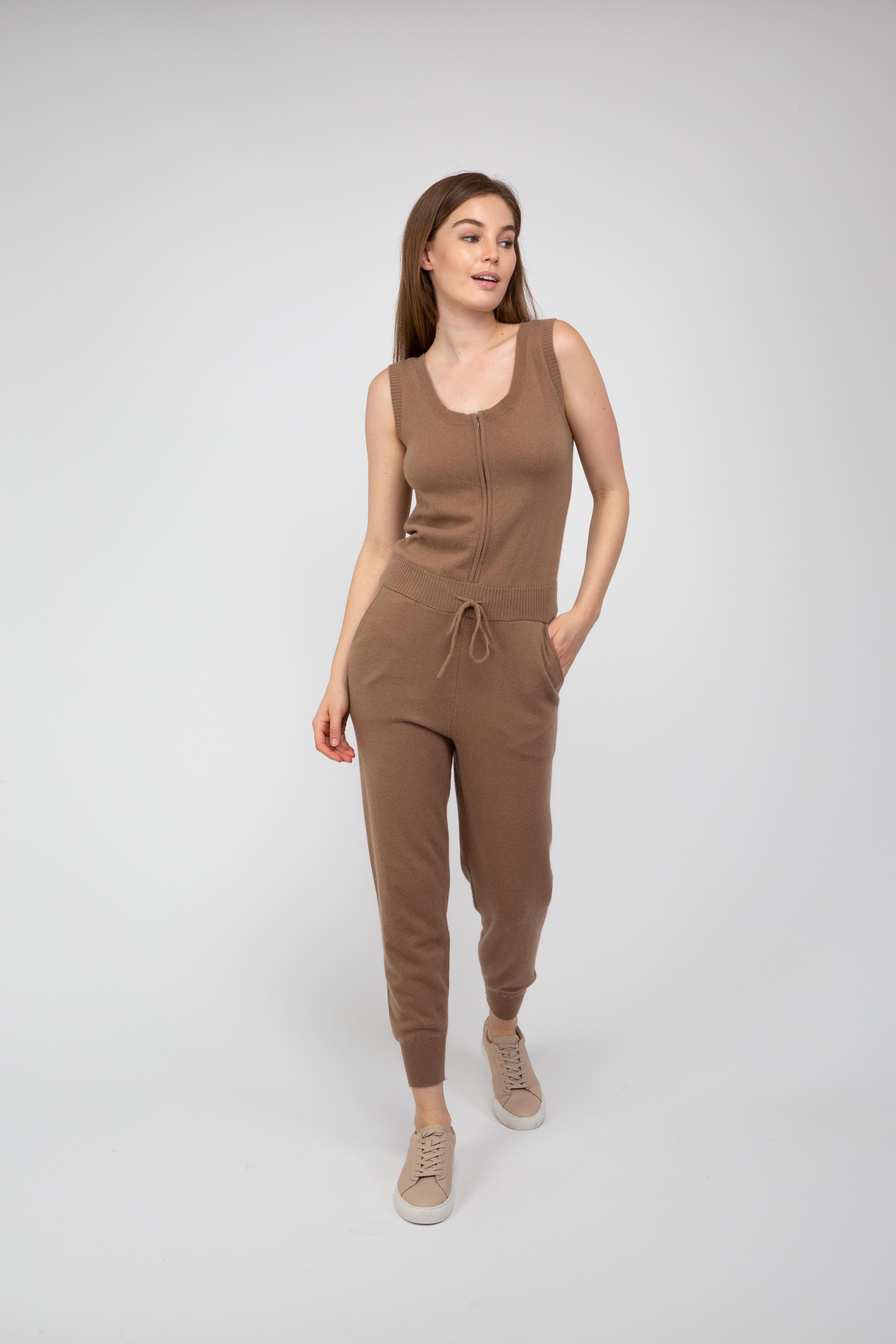 VAN KUKIL CASHMERE DRAWSTRING JUMPSUIT