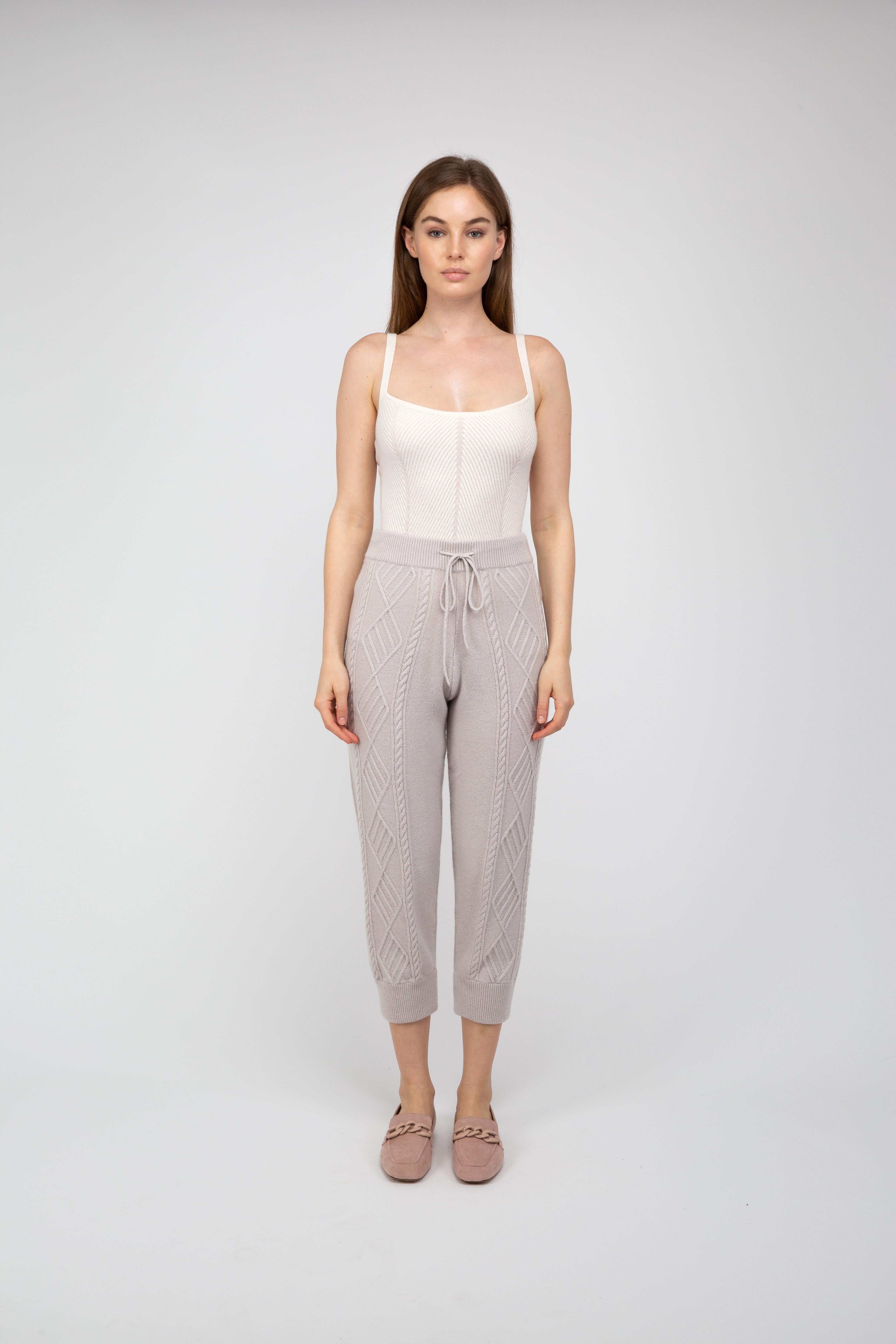 Van Kukil Cable-Knit Joggers