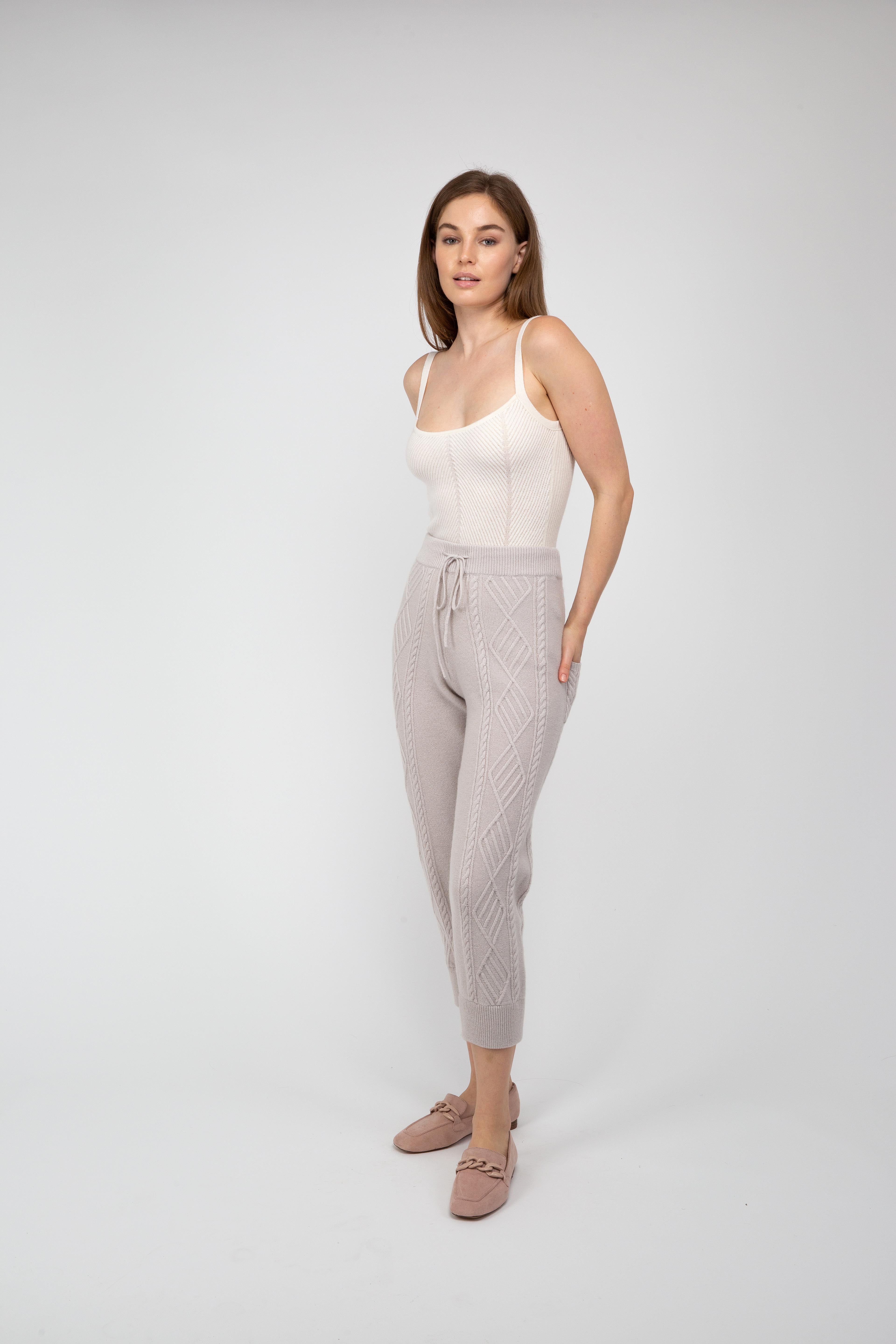 Van Kukil Cable-Knit Joggers