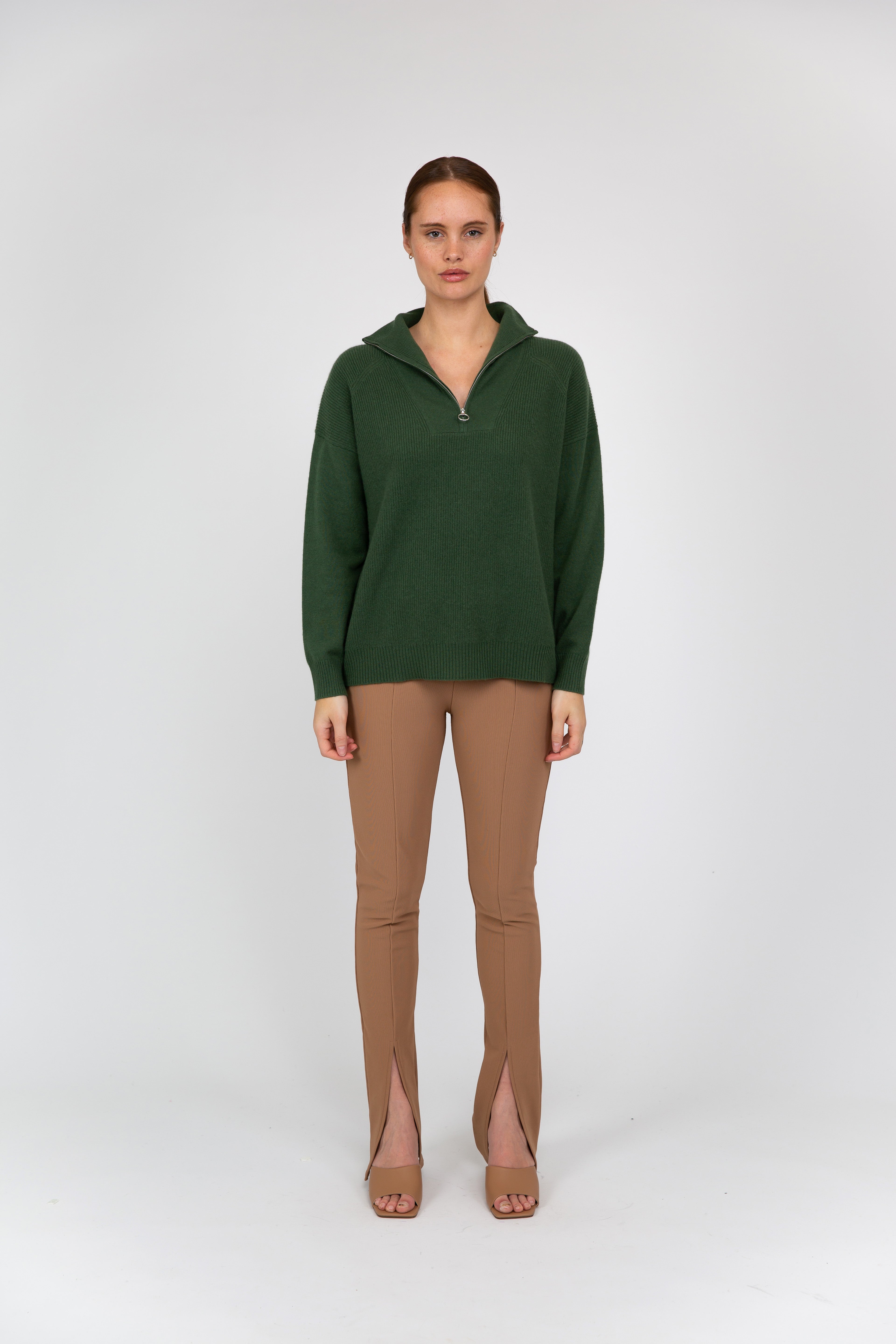 VAN KUKIL ZIP NECK JUMPER