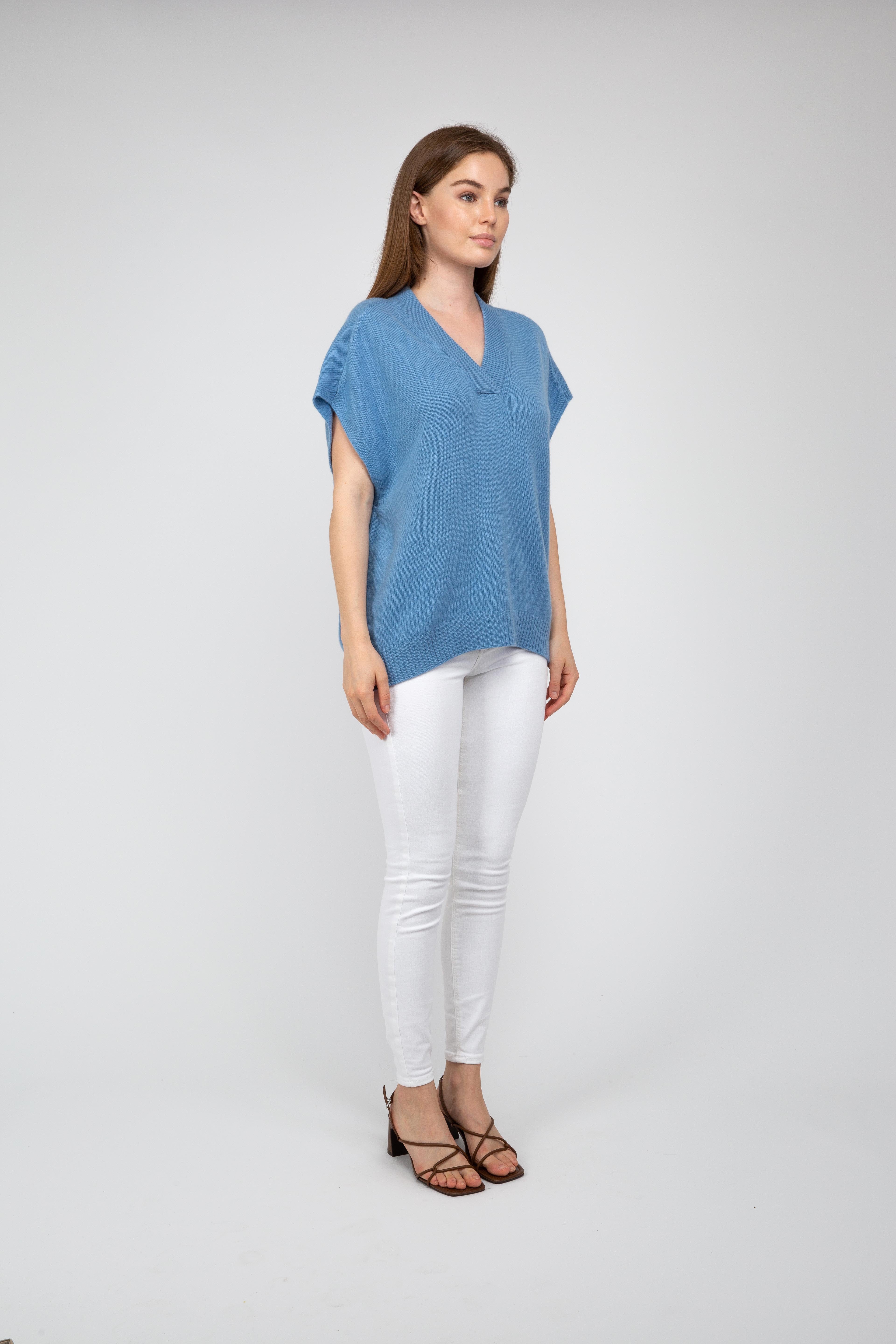 Van Kukil Cashmere Relaxed V-Neck Jumper