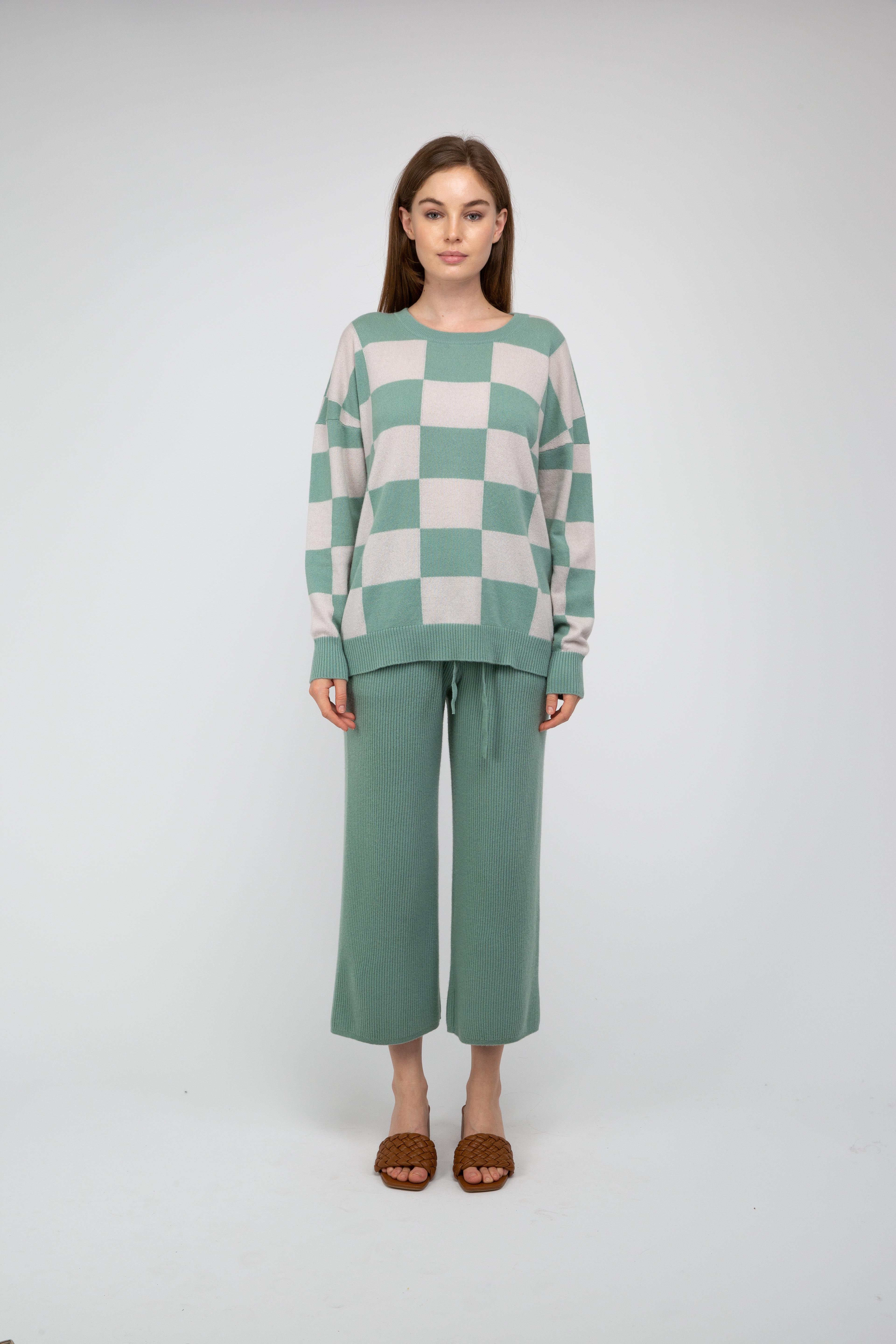 Van Kukil Checkerboard Cashmere Jumper