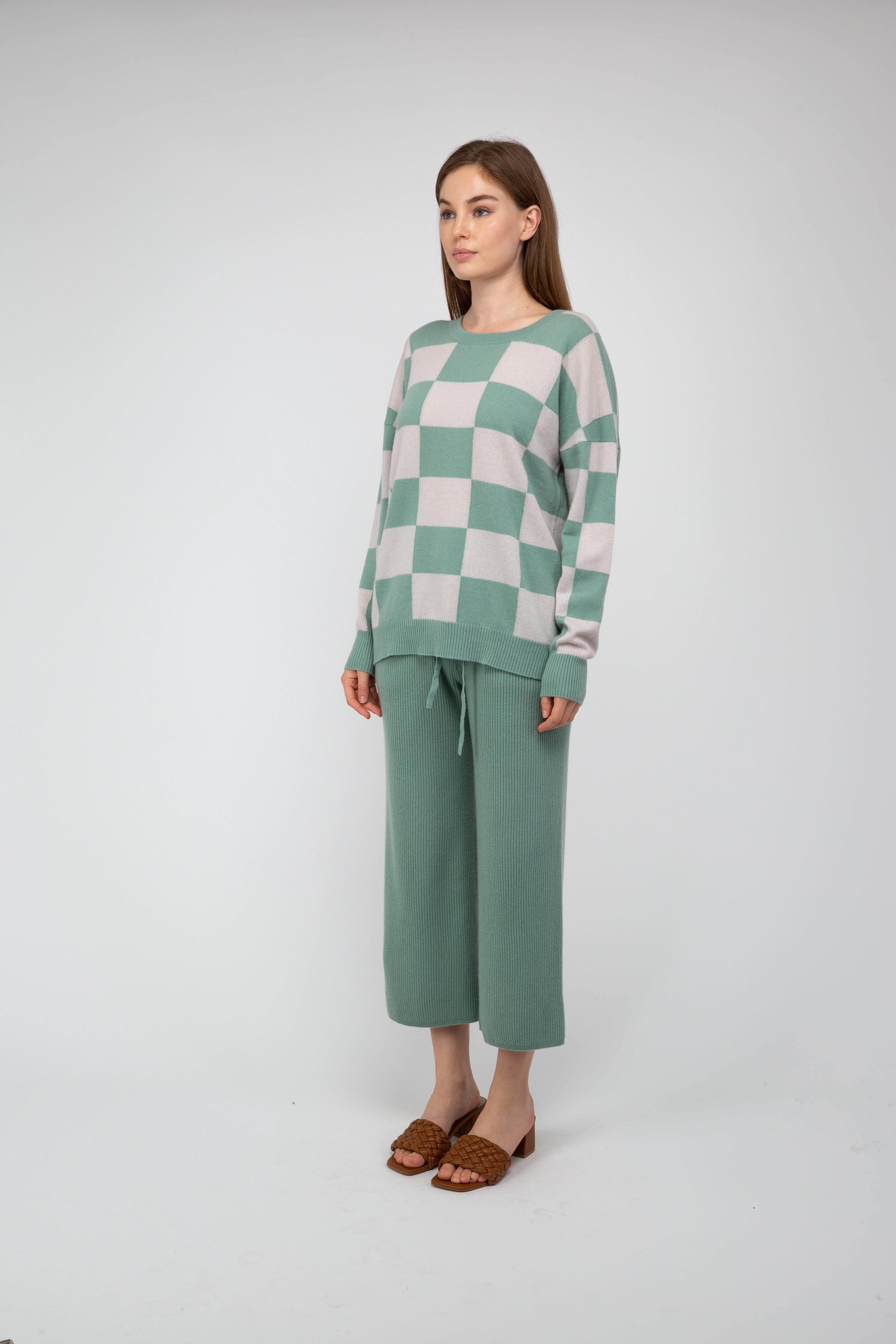 Van Kukil Checkerboard Cashmere Jumper
