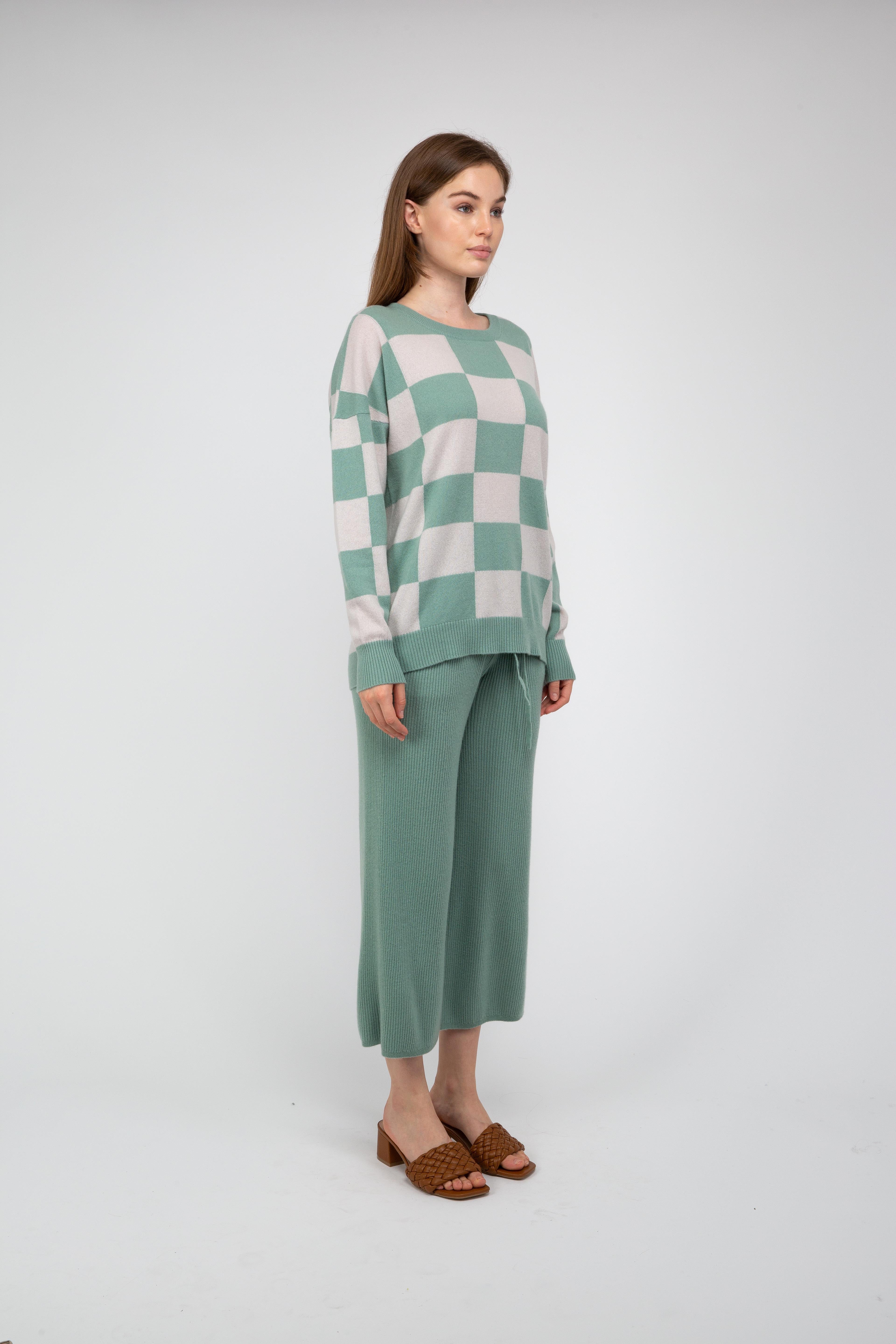 Van Kukil Checkerboard Cashmere Jumper