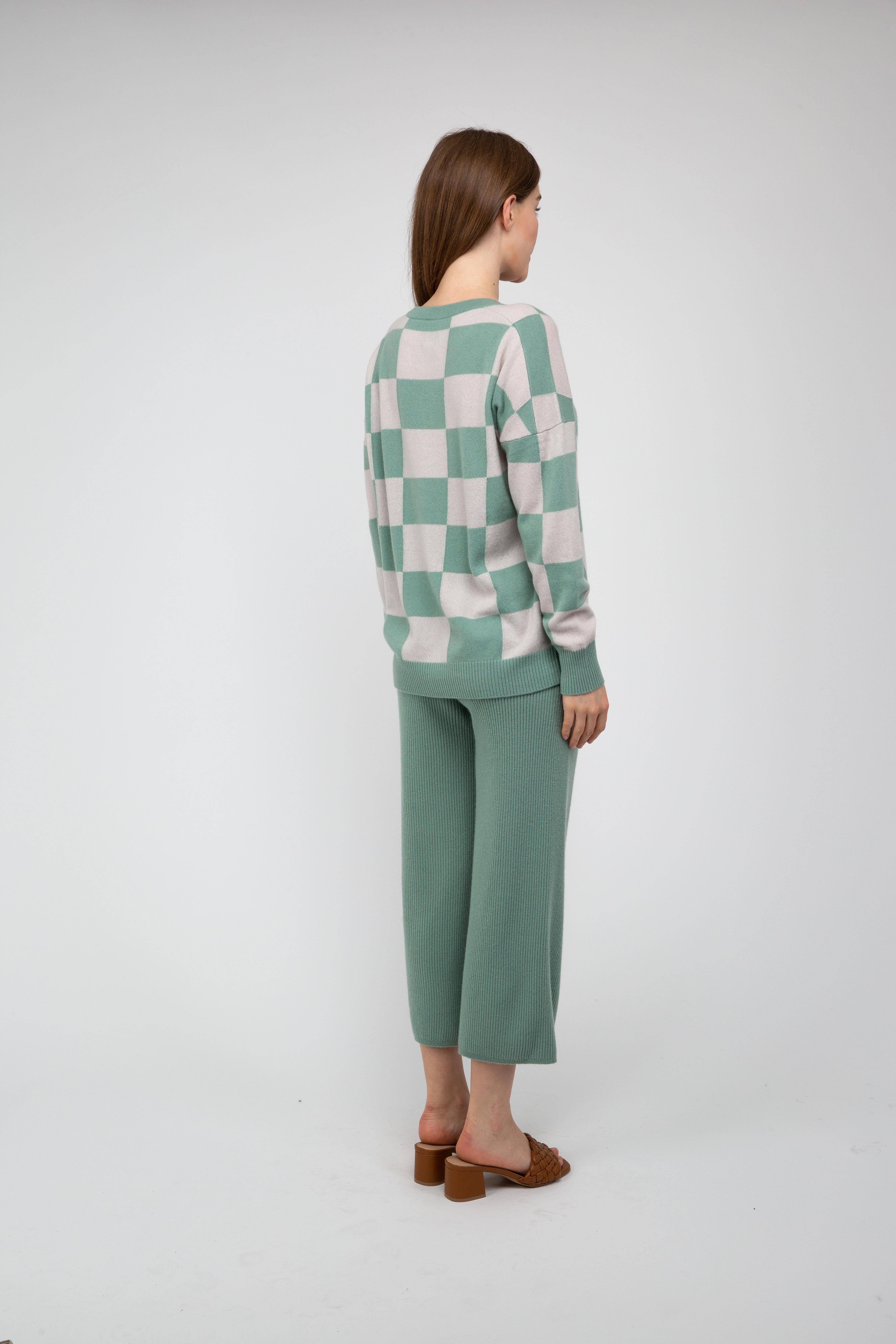 Van Kukil Checkerboard Cashmere Jumper