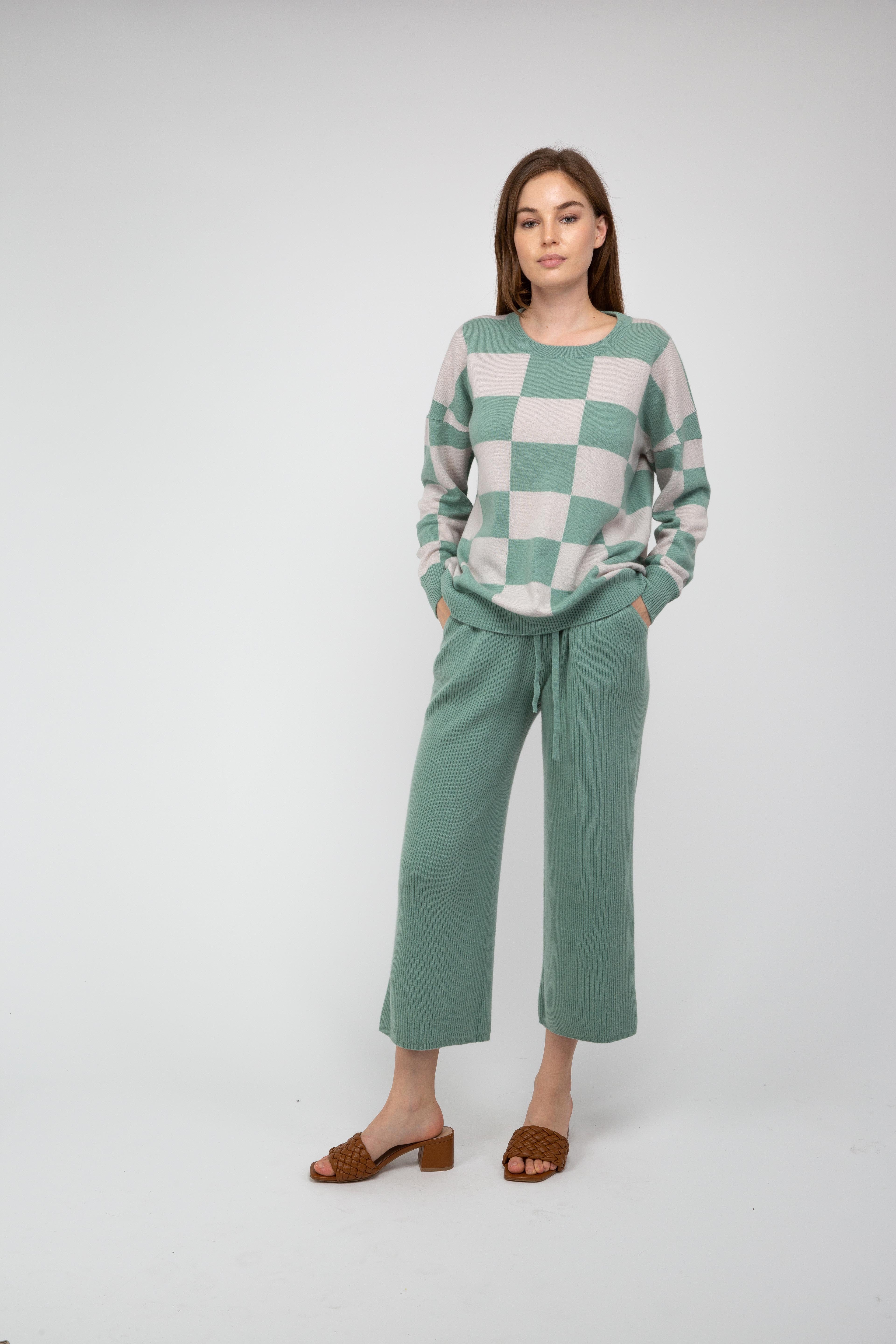 Van Kukil Checkerboard Cashmere Jumper