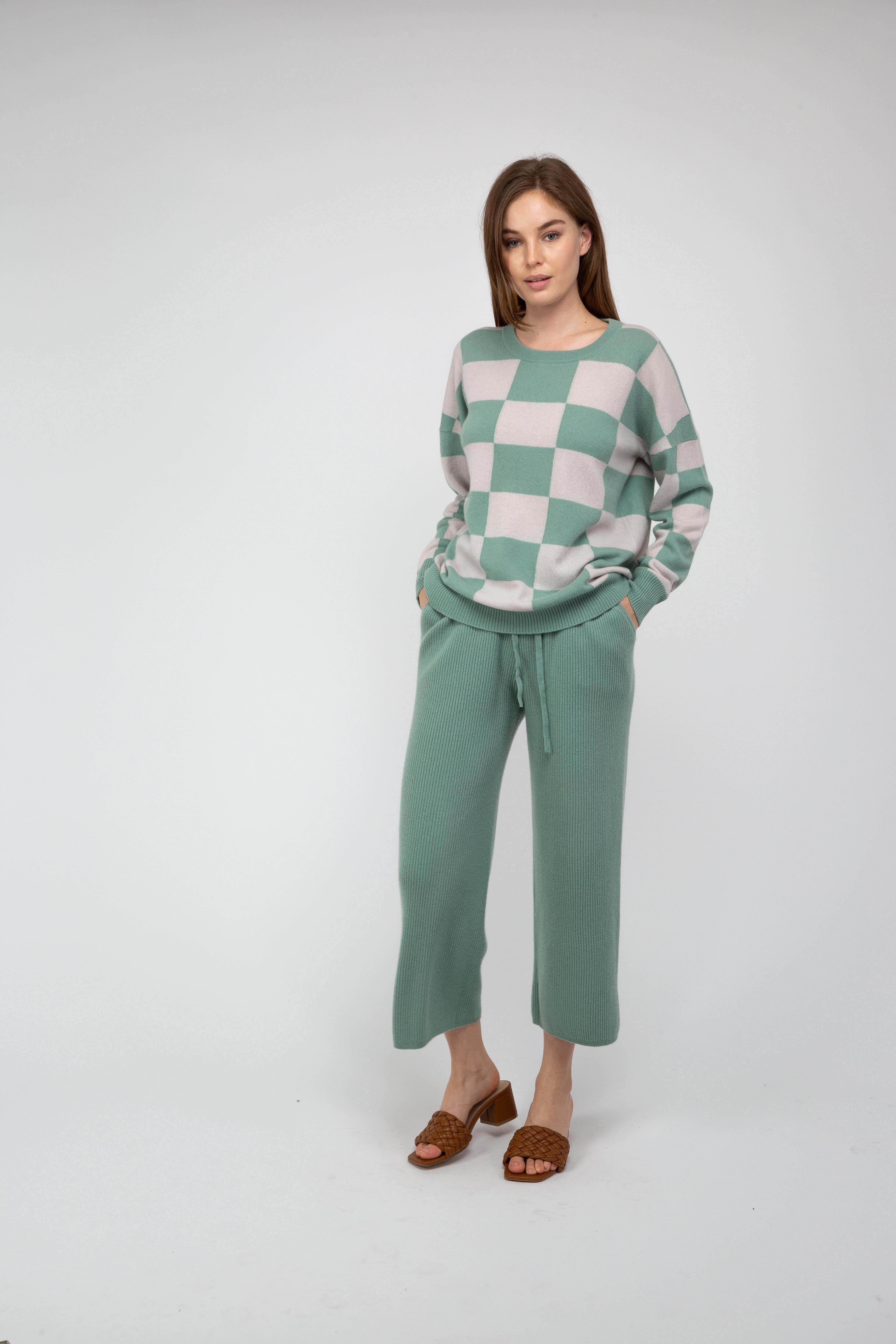 Van Kukil Checkerboard Cashmere Jumper