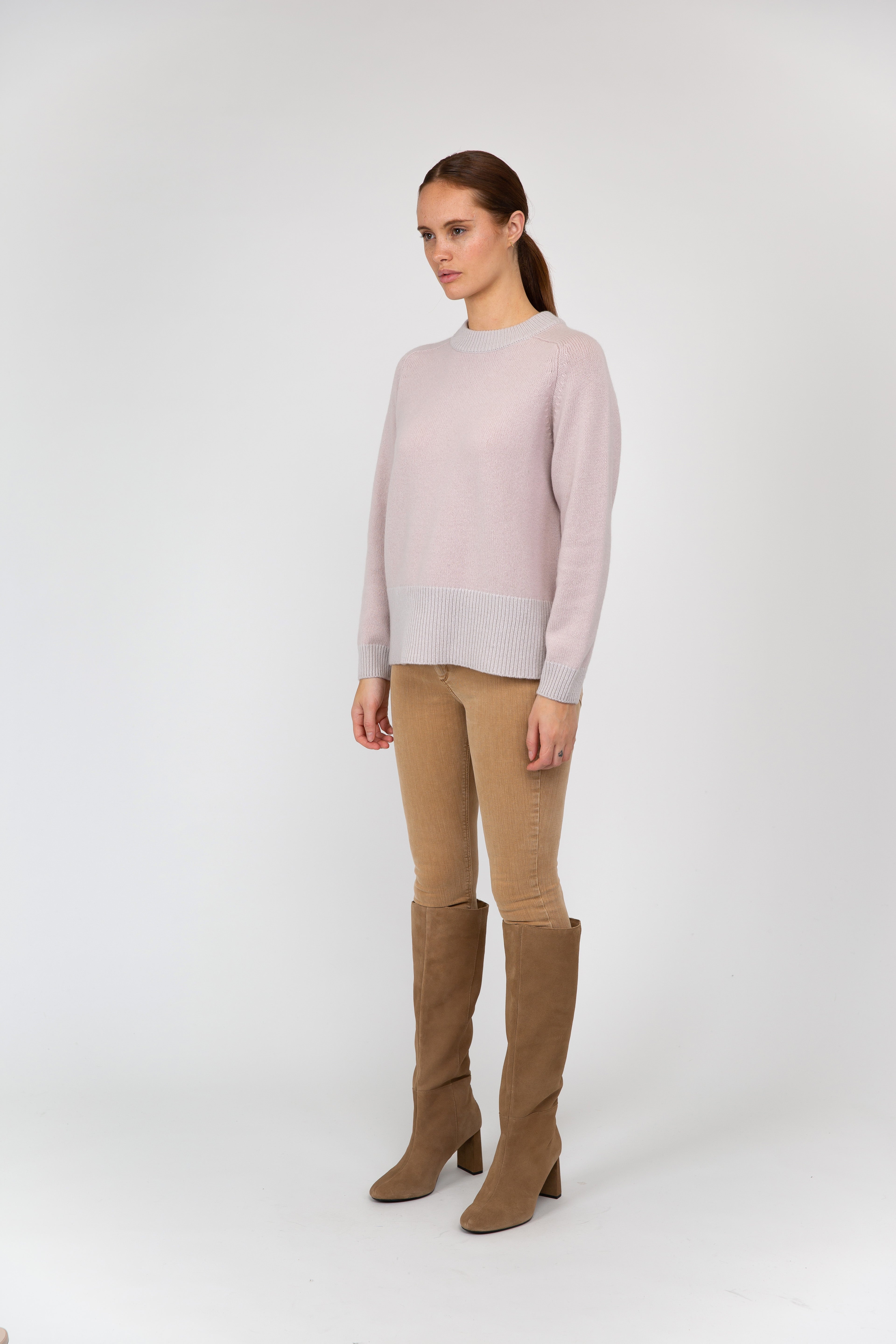 VAN KUKIL RIB NECK CREW JUMPER