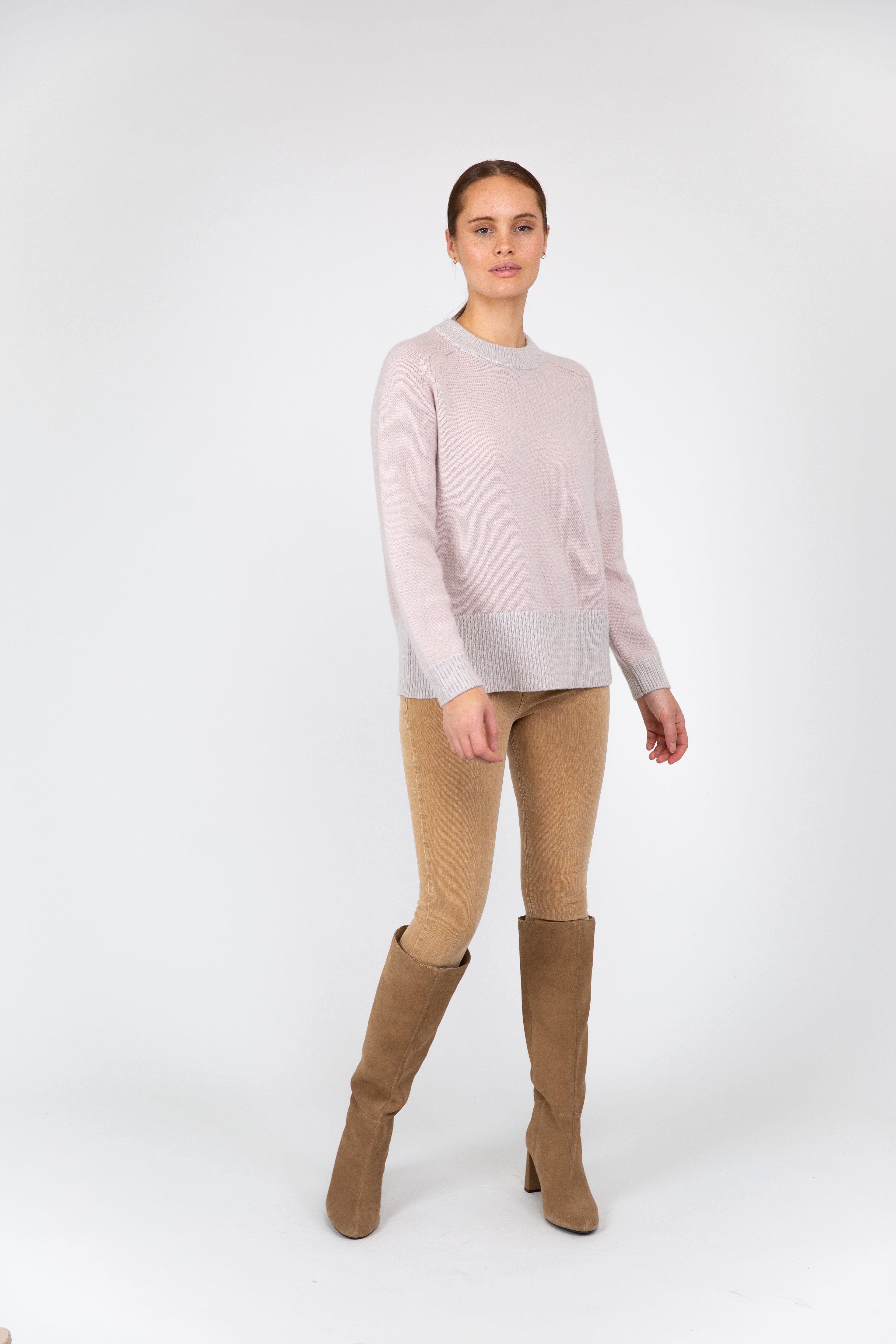 VAN KUKIL RIB NECK CREW JUMPER