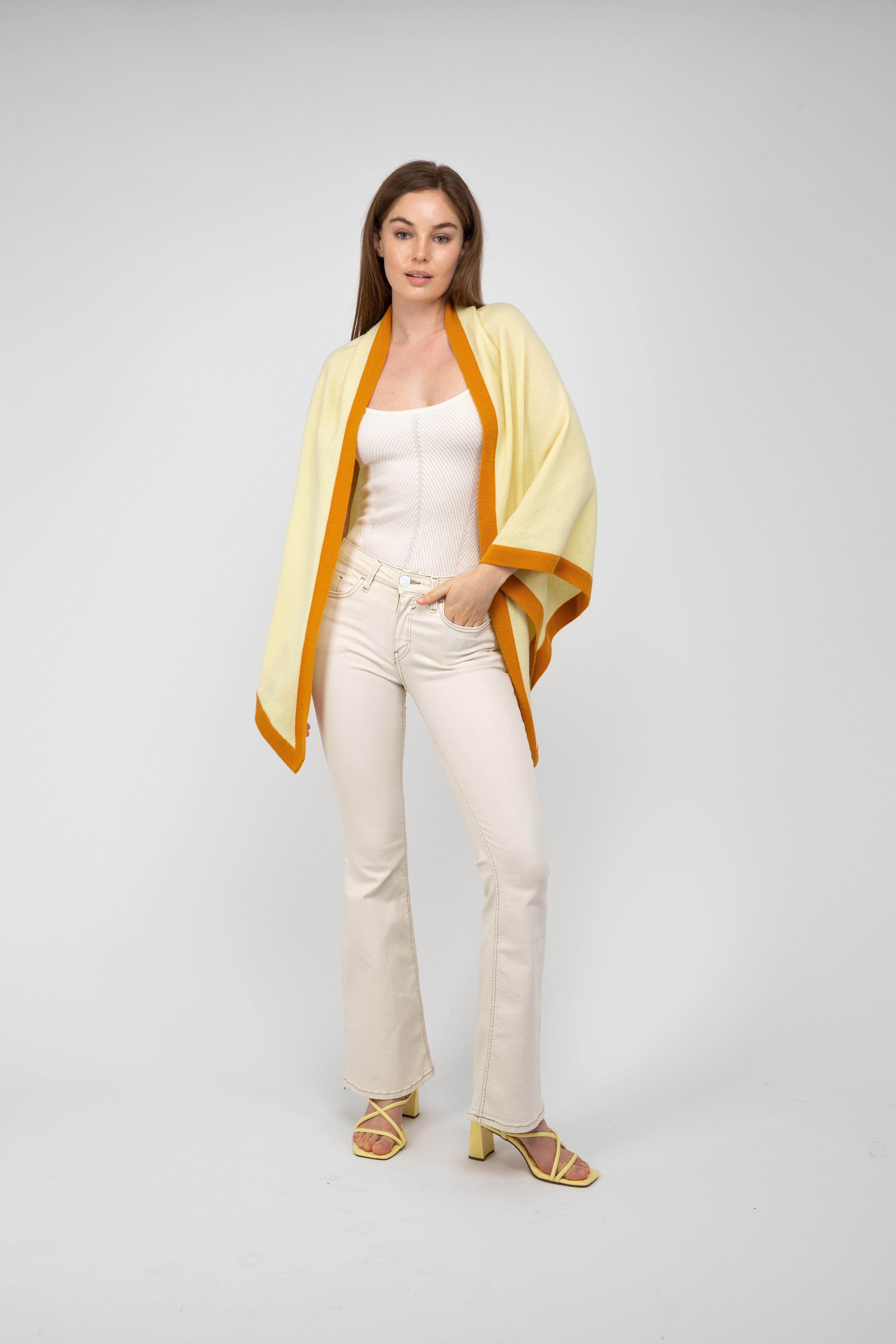 Van Kukil Contrast Trim Cape