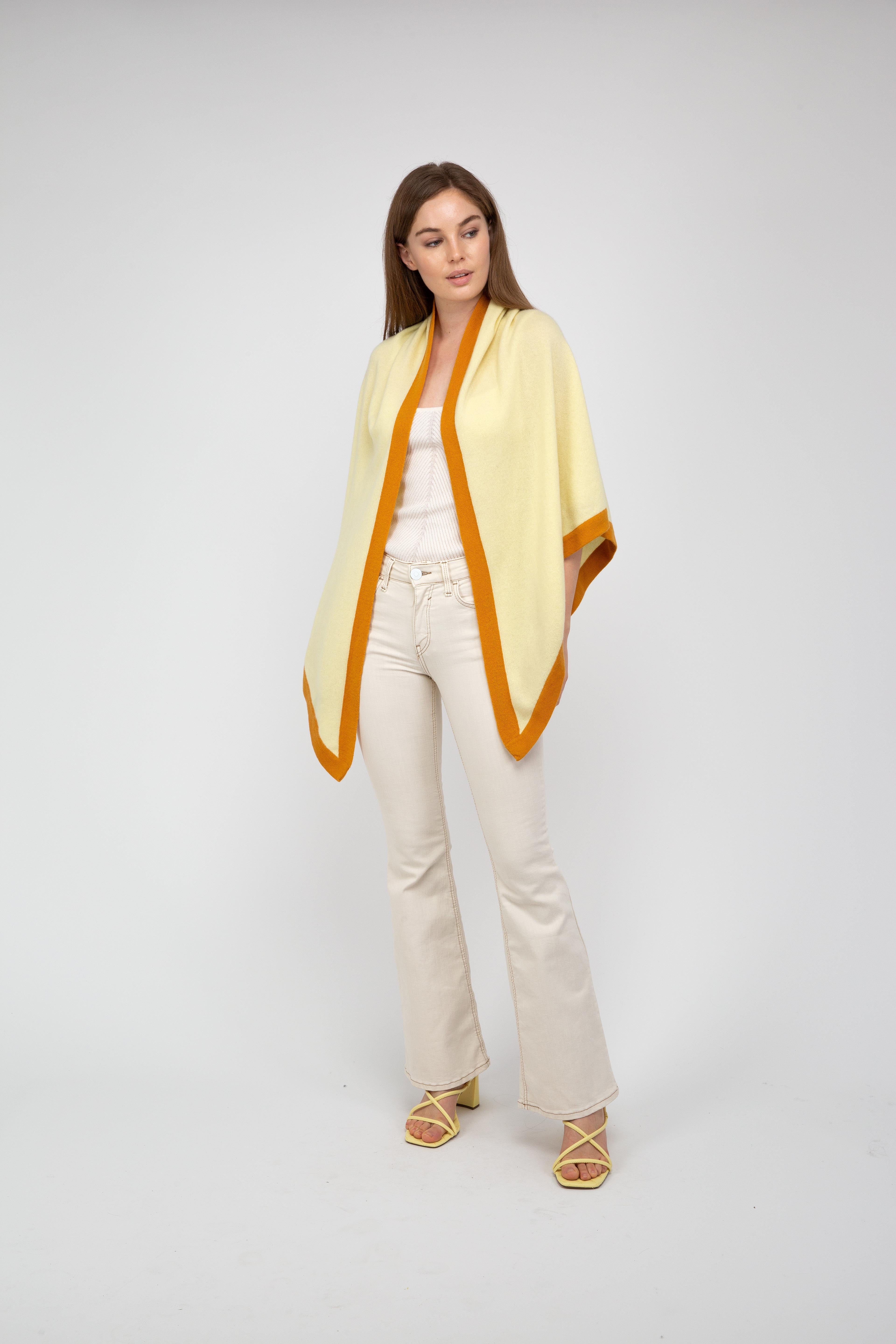 Van Kukil Contrast Trim Cape