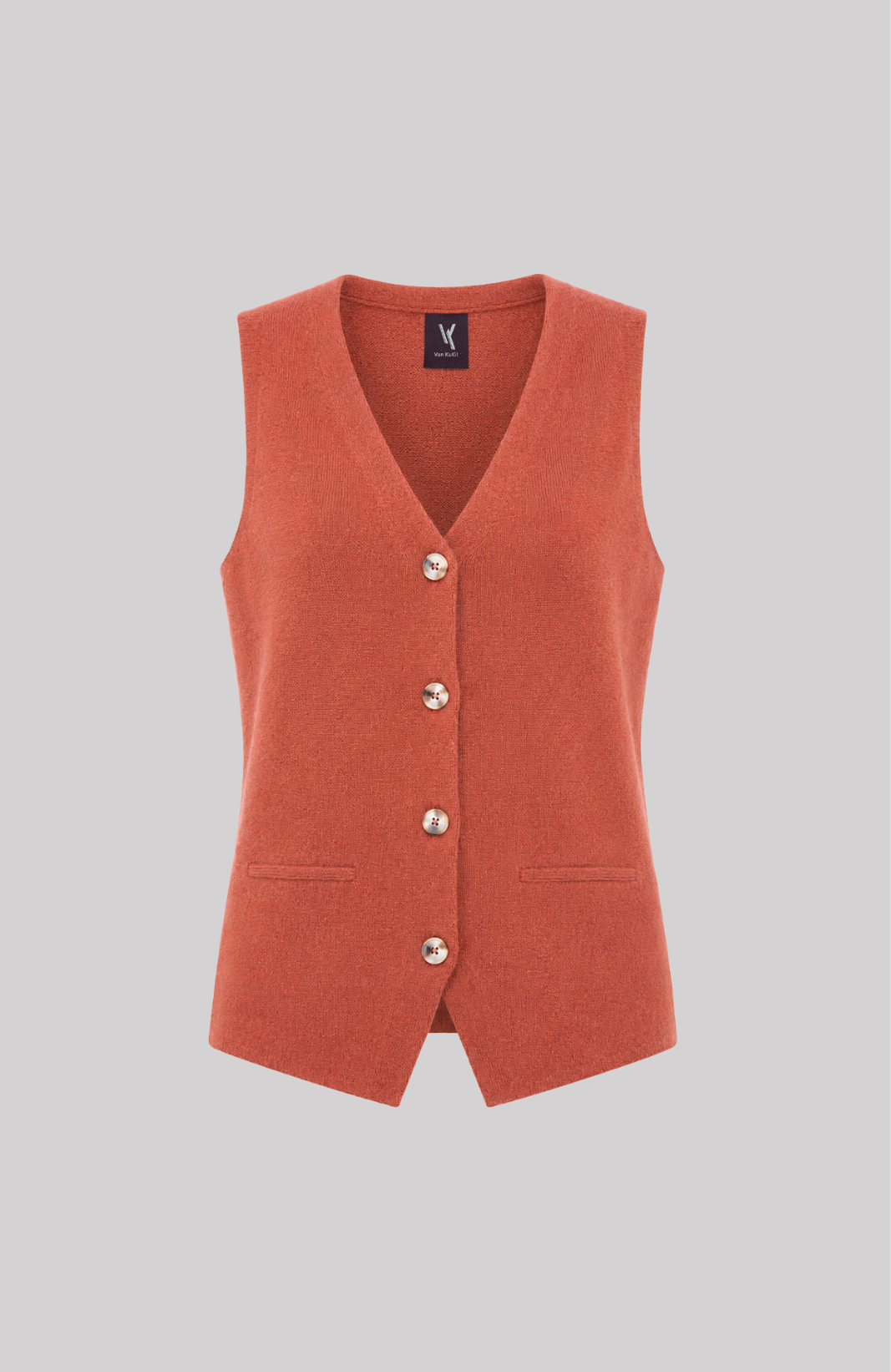 Van Kukil Sleeveless Cashmere Button Vest