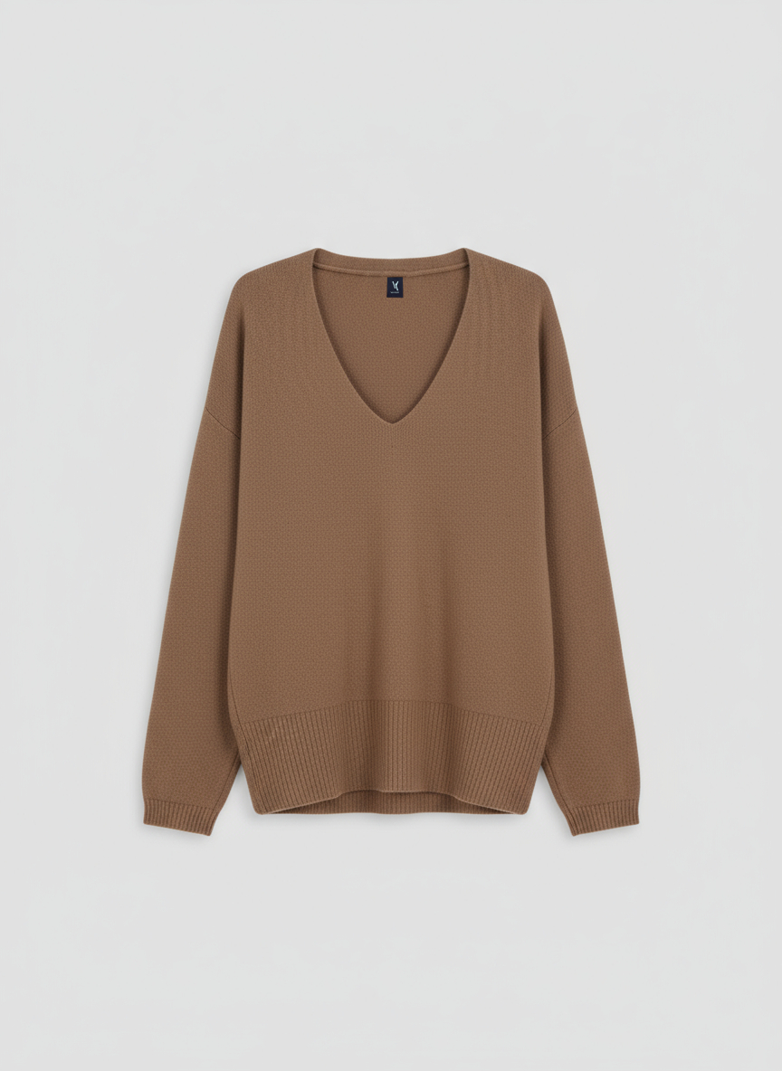 VAN KUKIL CLEAN MILANO V NECK SWEATER