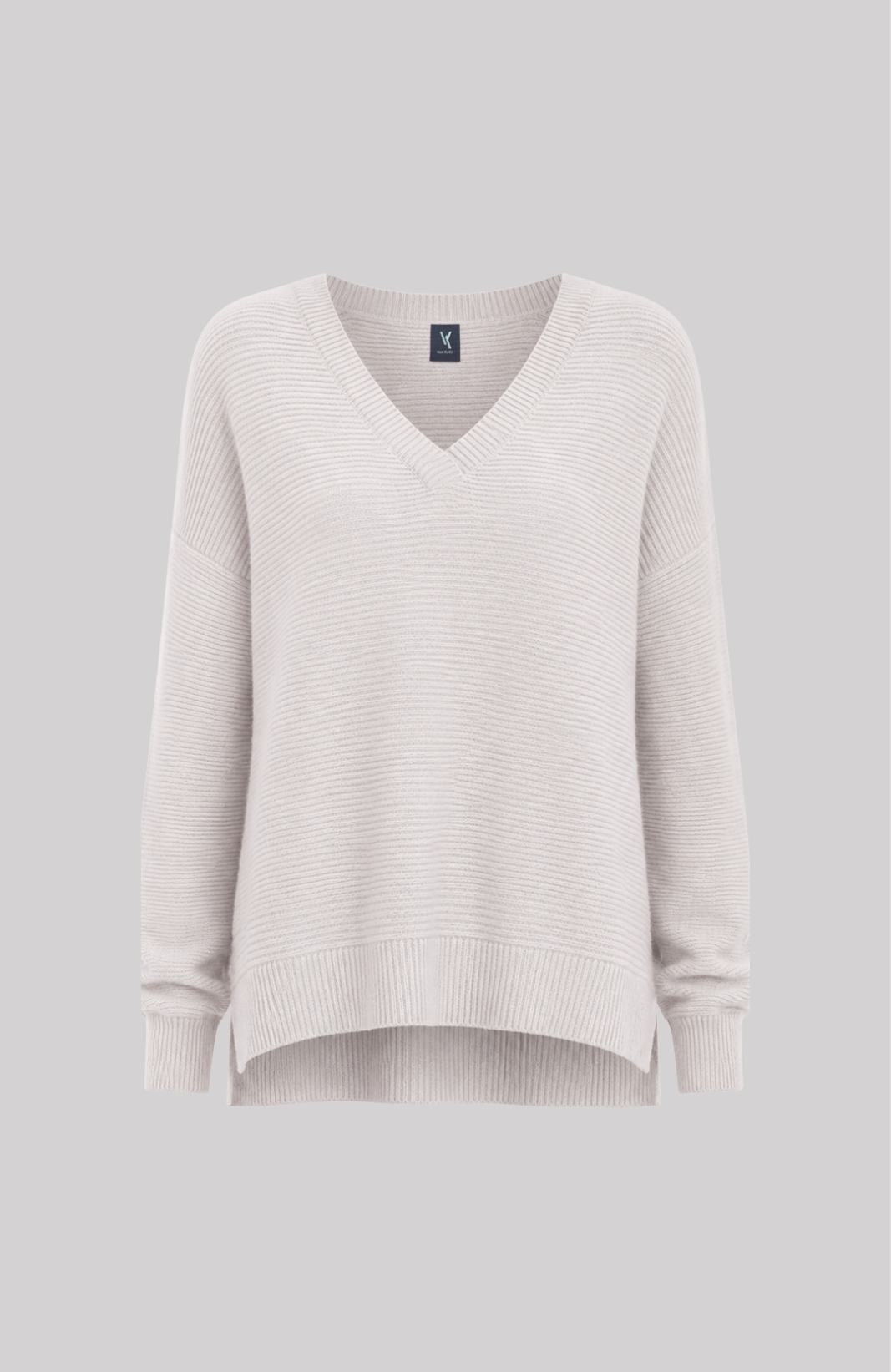 VAN KUKIL V NECK RIB JUMPER