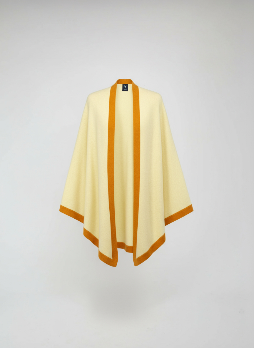 Van Kukil Contrast Trim Cape