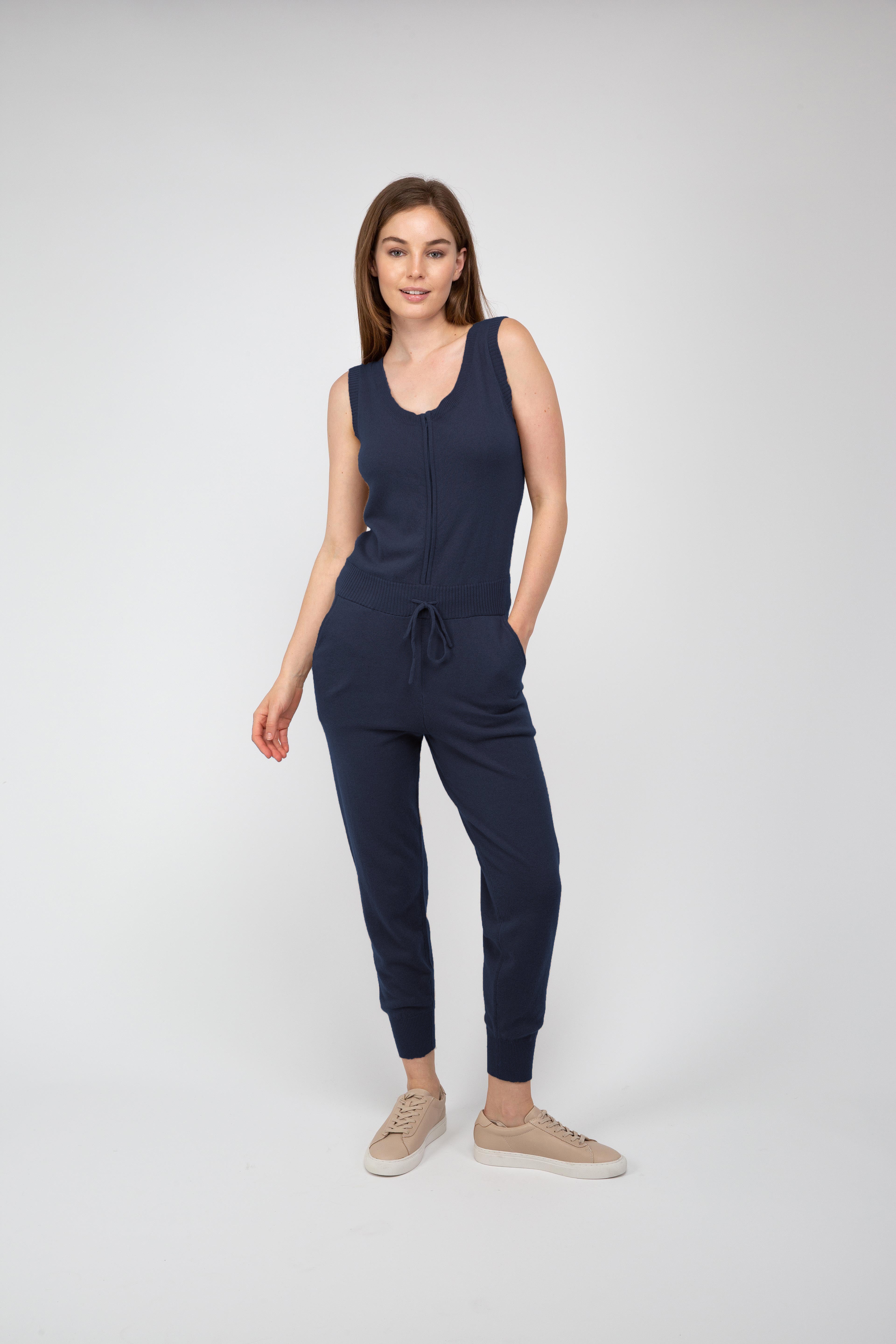 VAN KUKIL CASHMERE DRAWSTRING JUMPSUIT