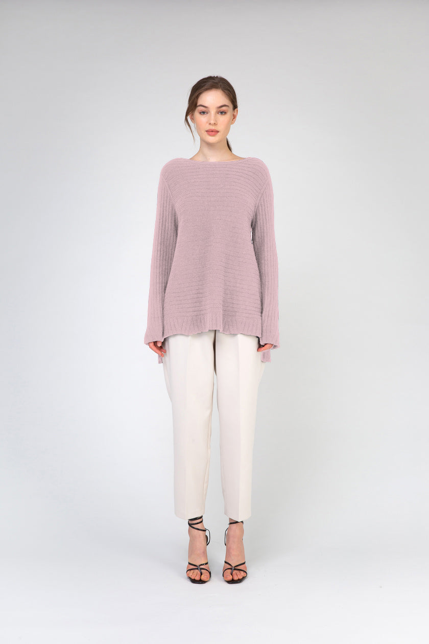 VAN KUKIL ROUND NECK HORIZONTAL RIB