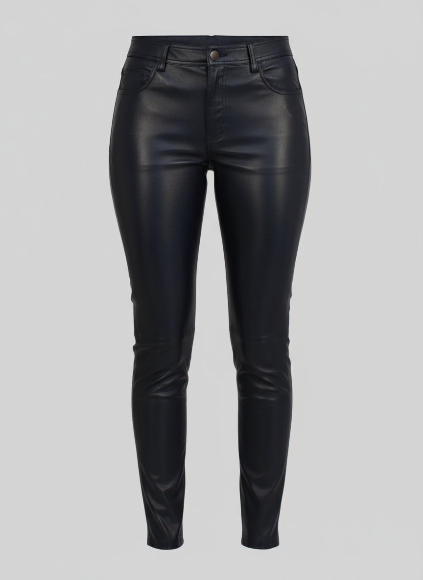 Van Kukil Leather Skinny Pants