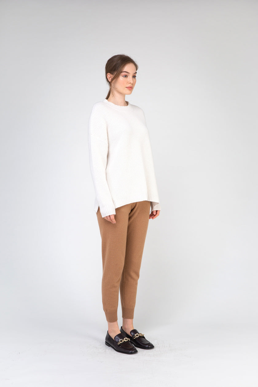 VAN KUKIL RIB WEAVE CREW NECK JUMPER