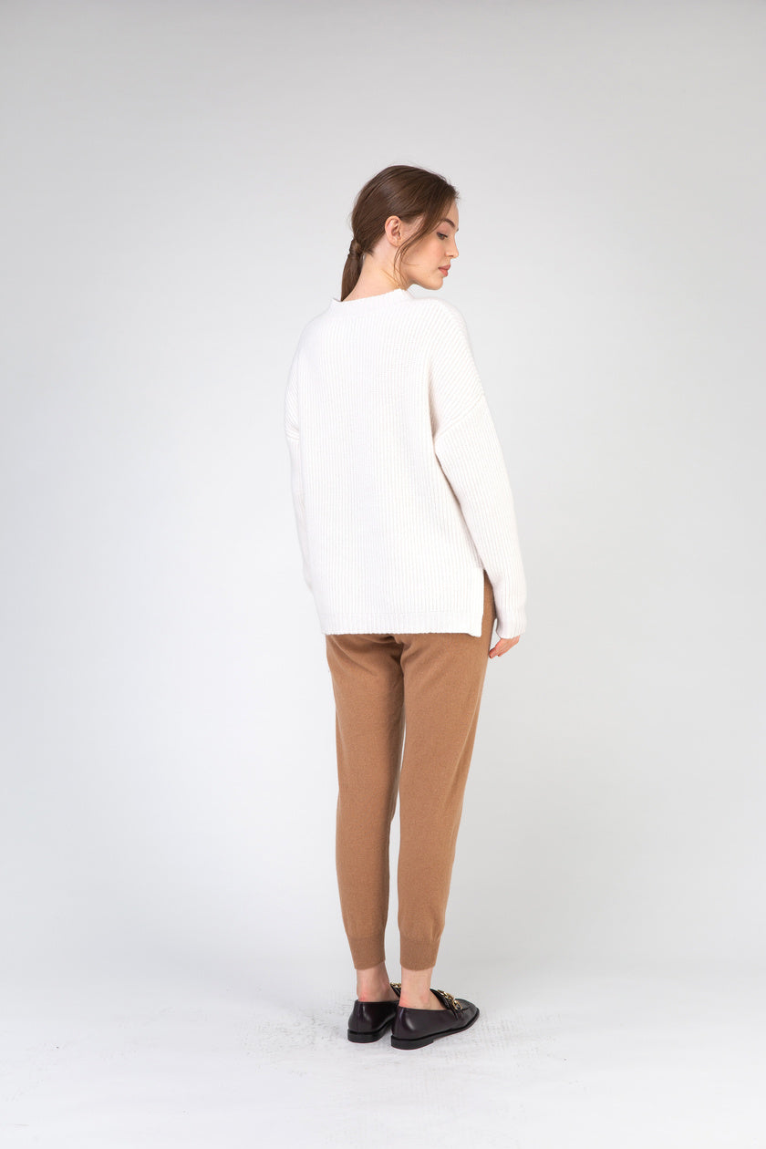 VAN KUKIL RIB WEAVE CREW NECK JUMPER