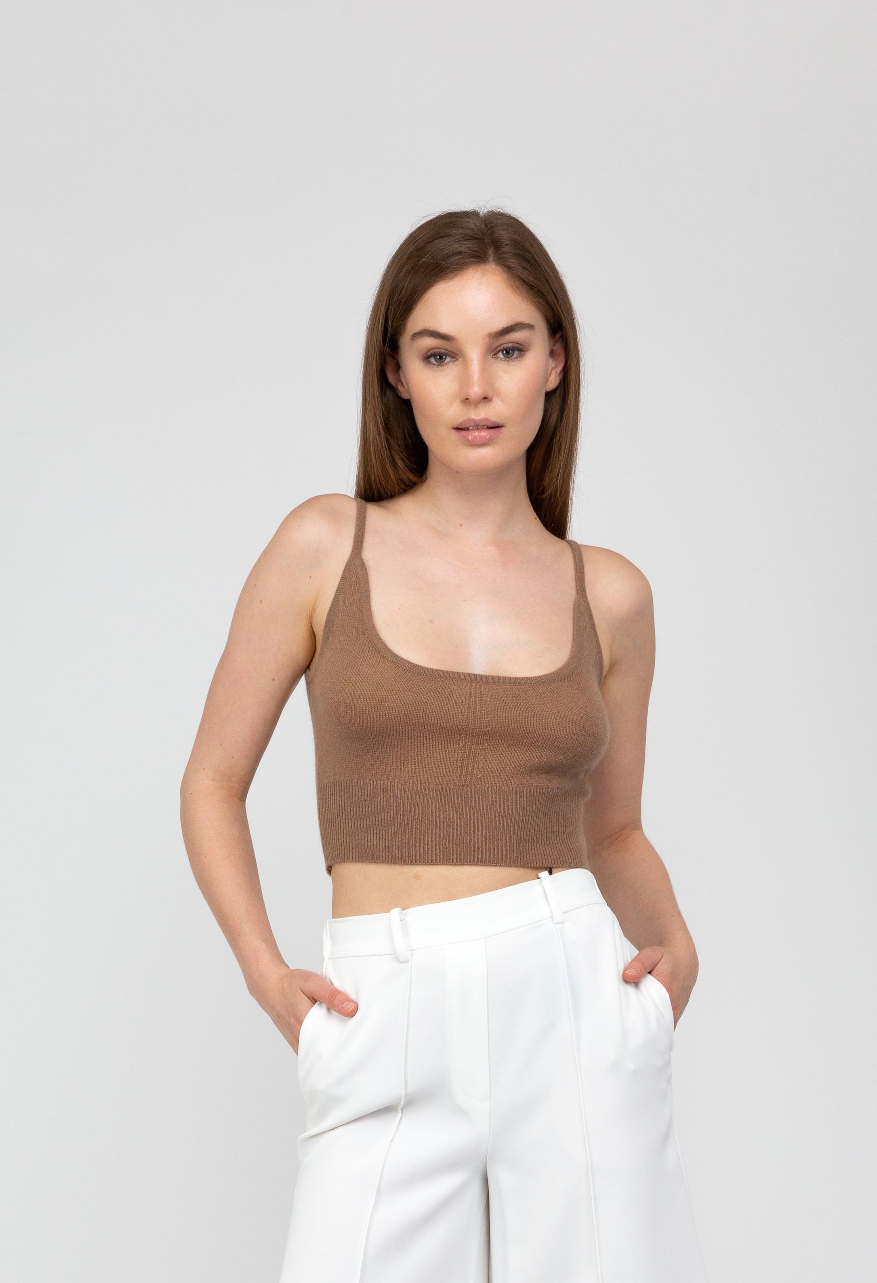 Van Kukil Cashmere Cropped Tank Top