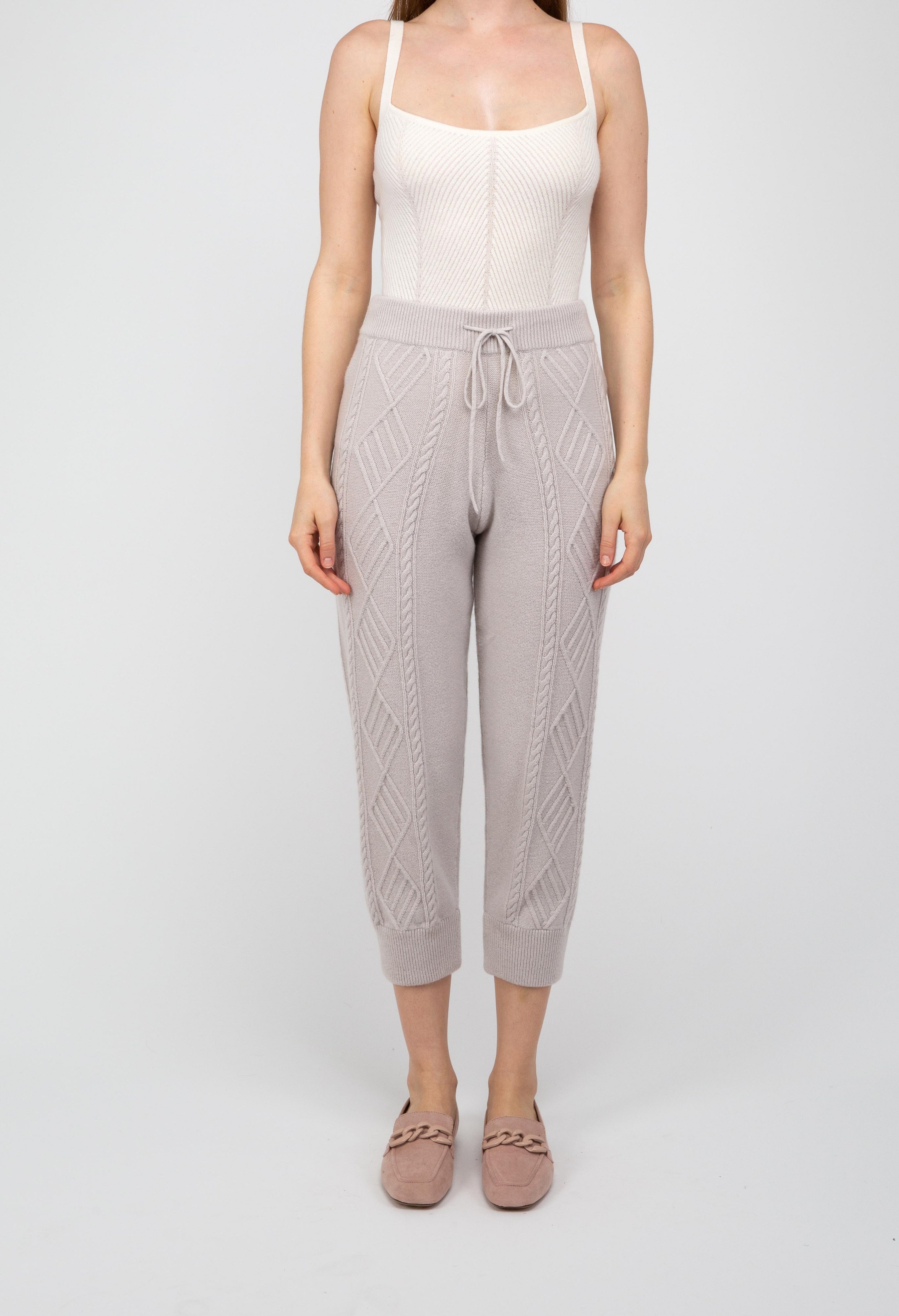 Van Kukil Cable-Knit Joggers