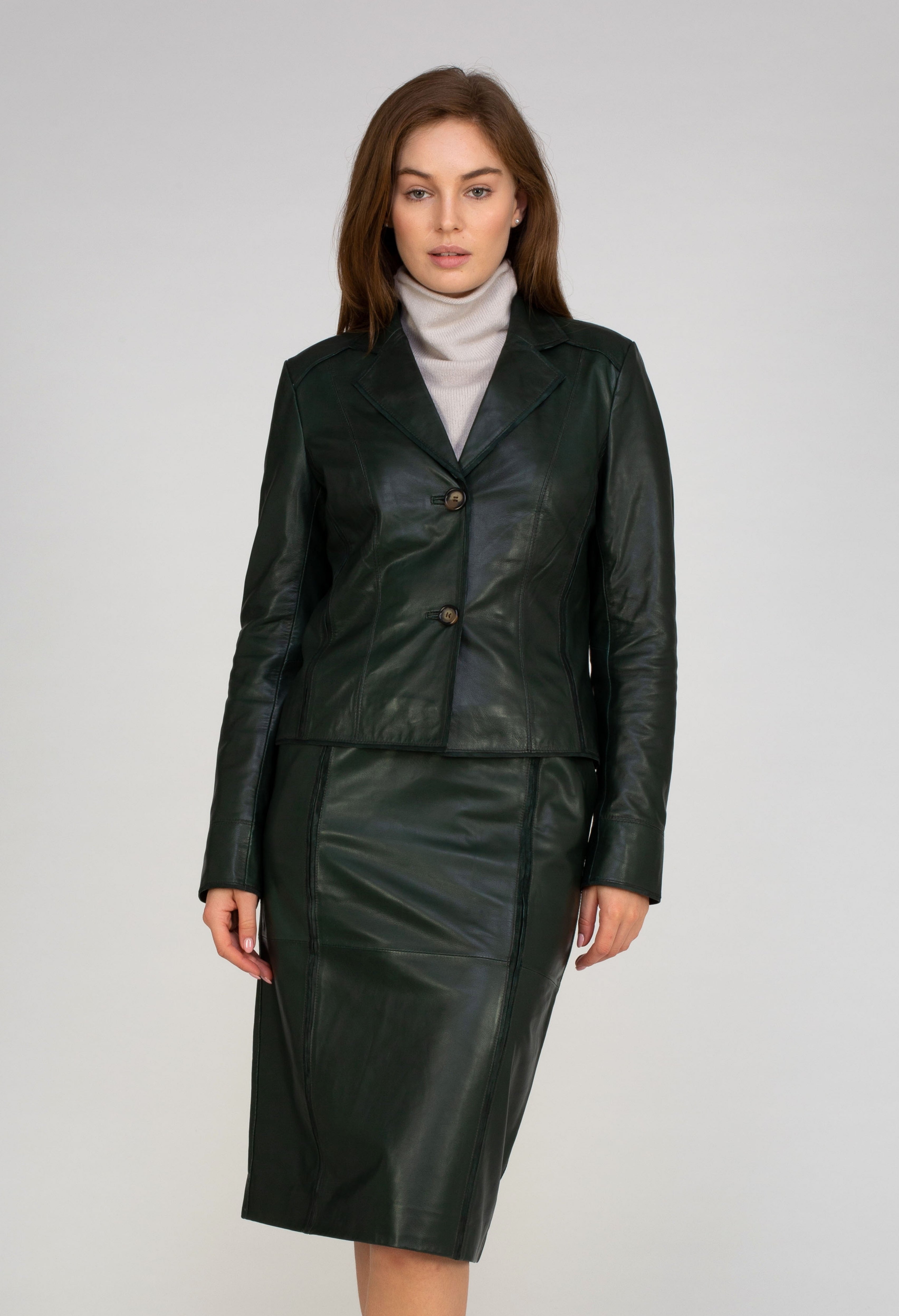 Van Kukil Leather Blazer Jacket