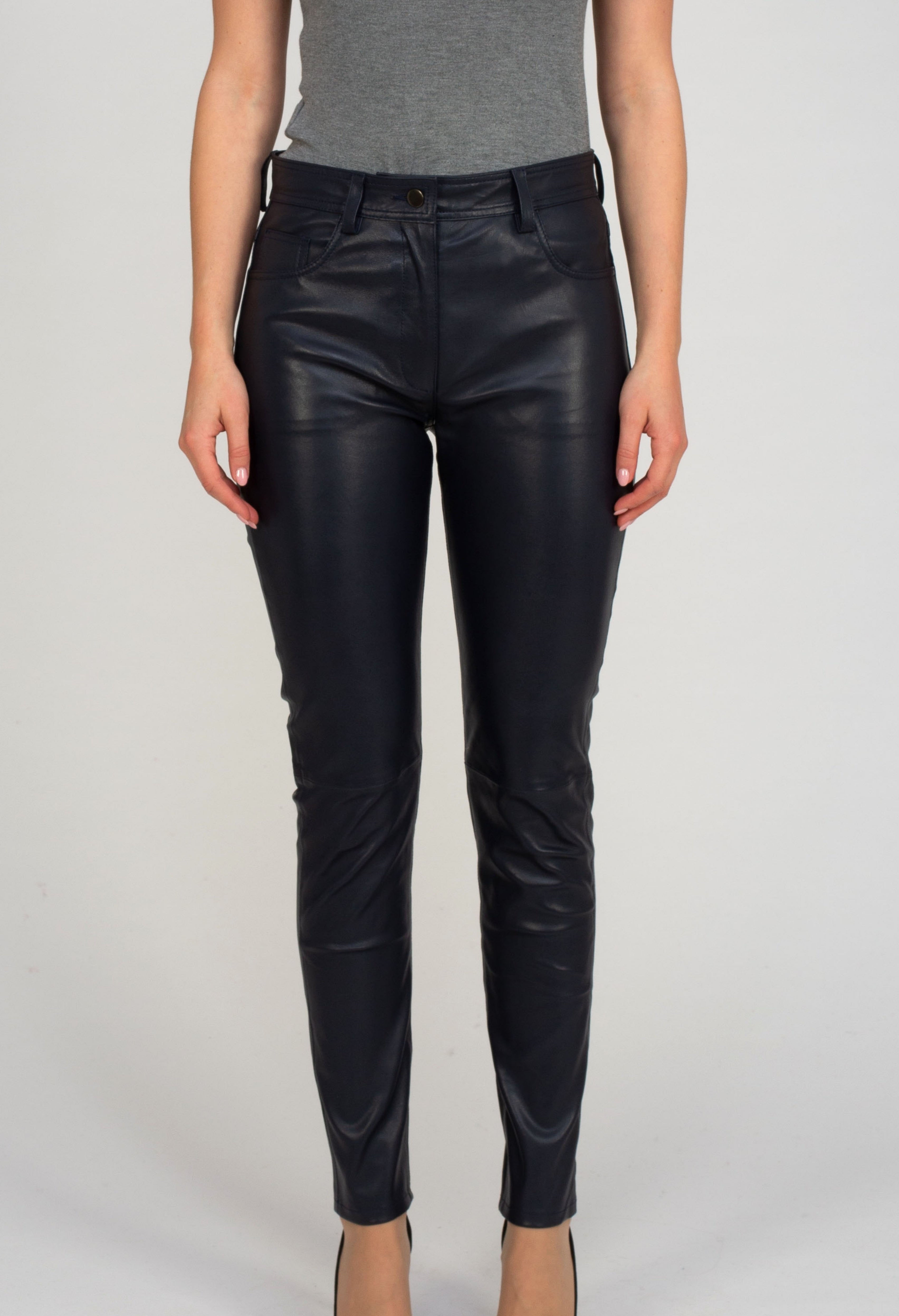 Van Kukil Leather Skinny Pants