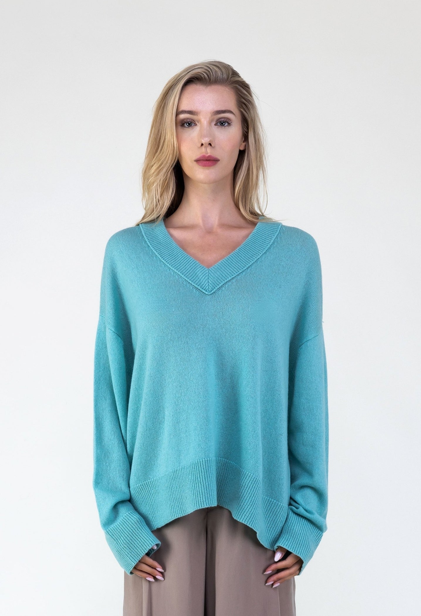 Van Kukil Relaxed V-Neck Sweater