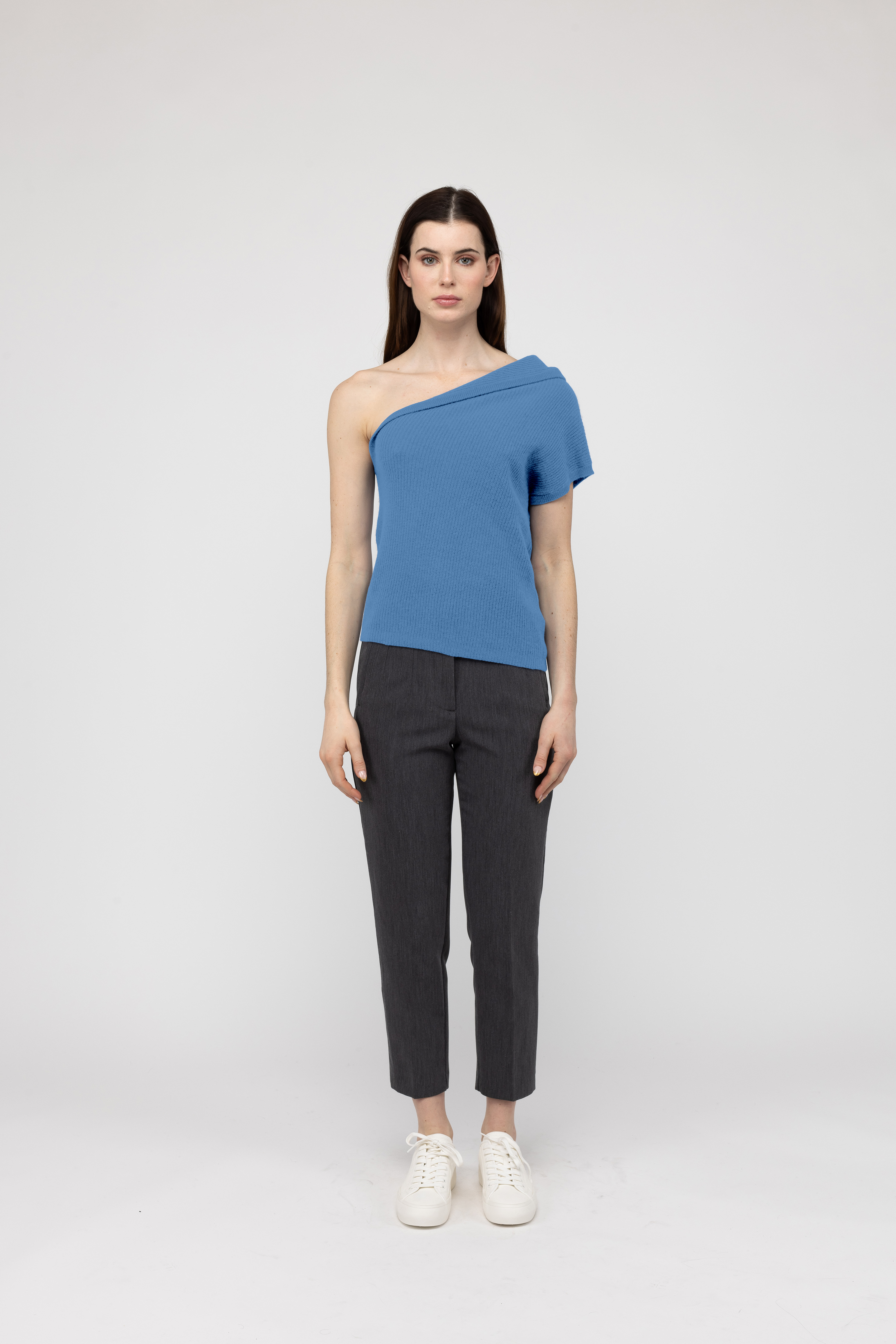 Van Kukil Cashmere One-Shoulder Sweater