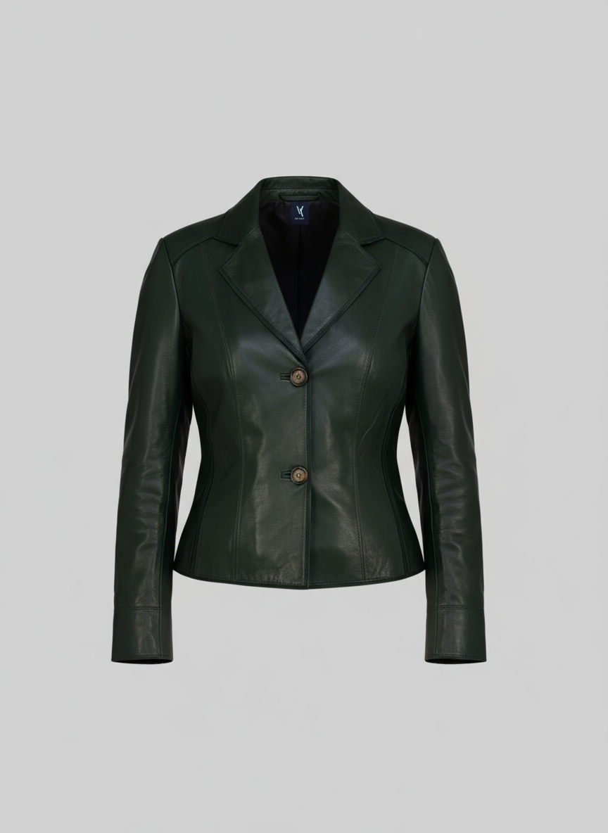 Van Kukil Leather Blazer Jacket