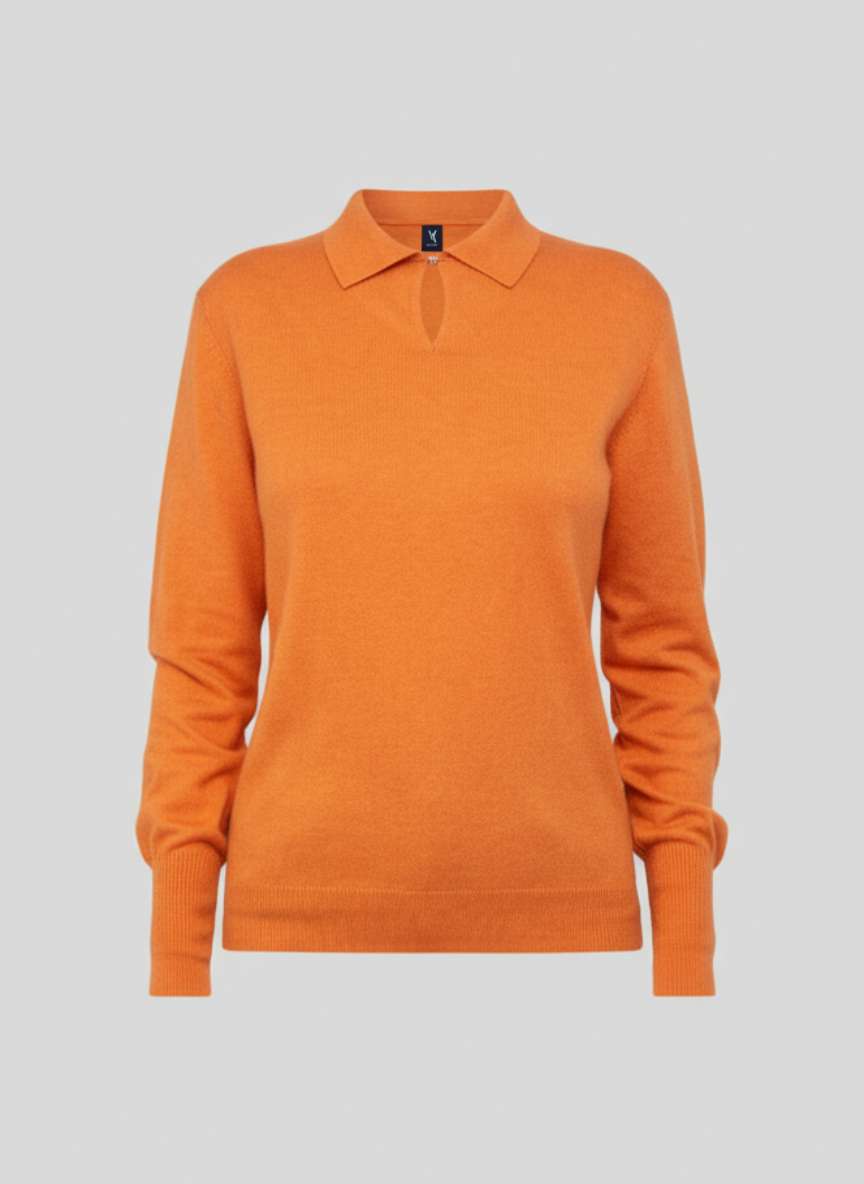 cashmere polo collar sweater women