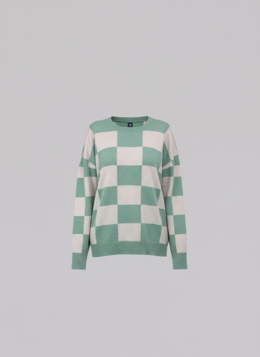 Van Kukil Checkerboard Cashmere Jumper