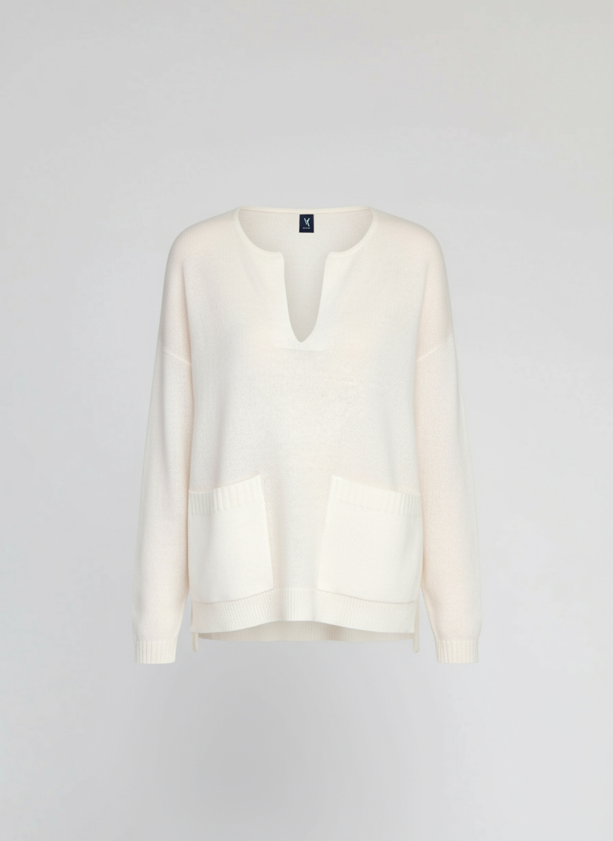 VAN KUKIL NOTCH NECK WITH POCKET JUMPER