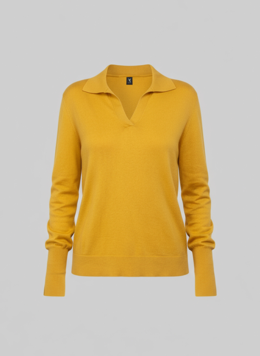 polo collar sweater women lightweight knit