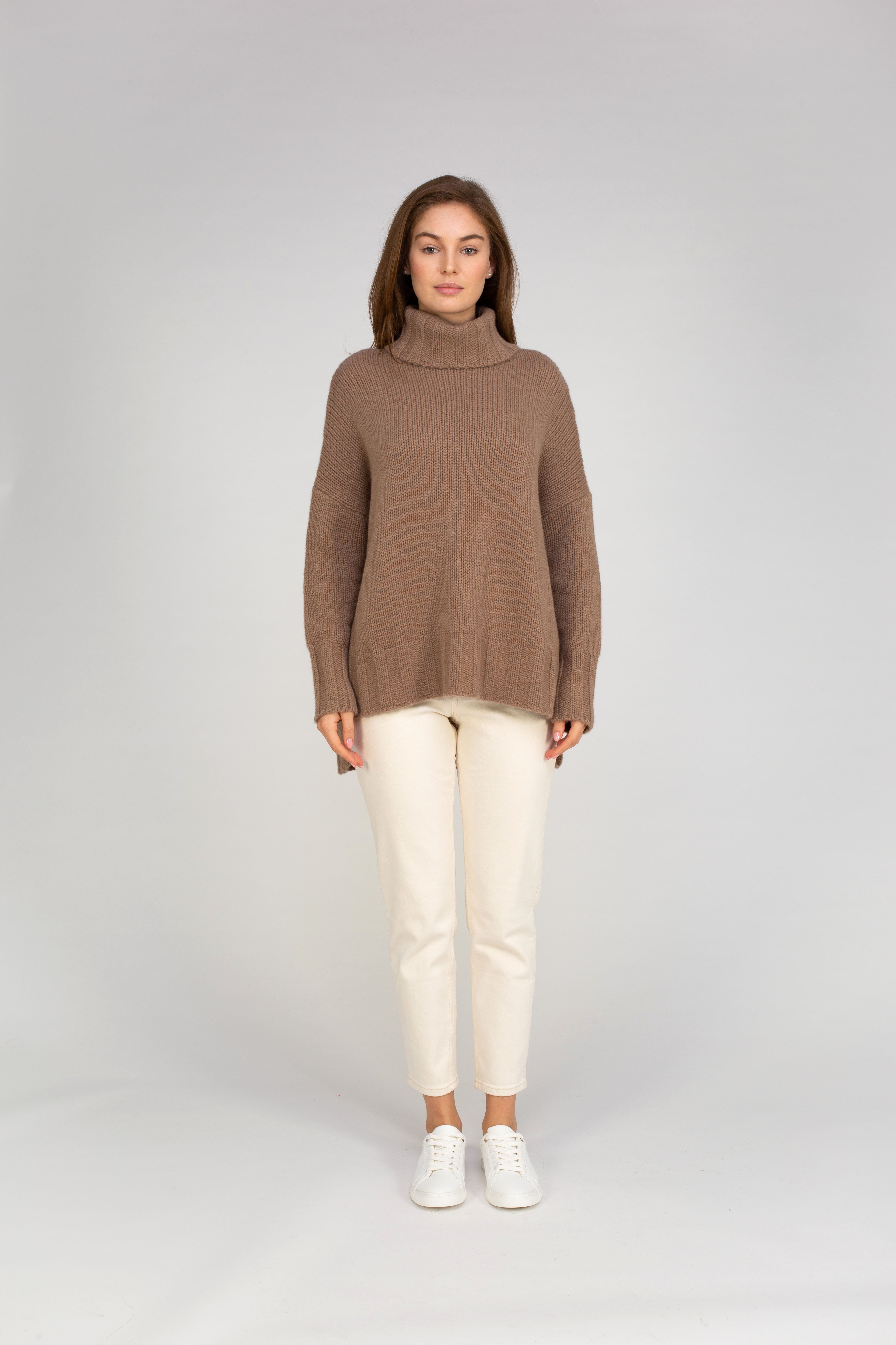 Van Kukil Cashmere Oversized Turtleneck Sweater