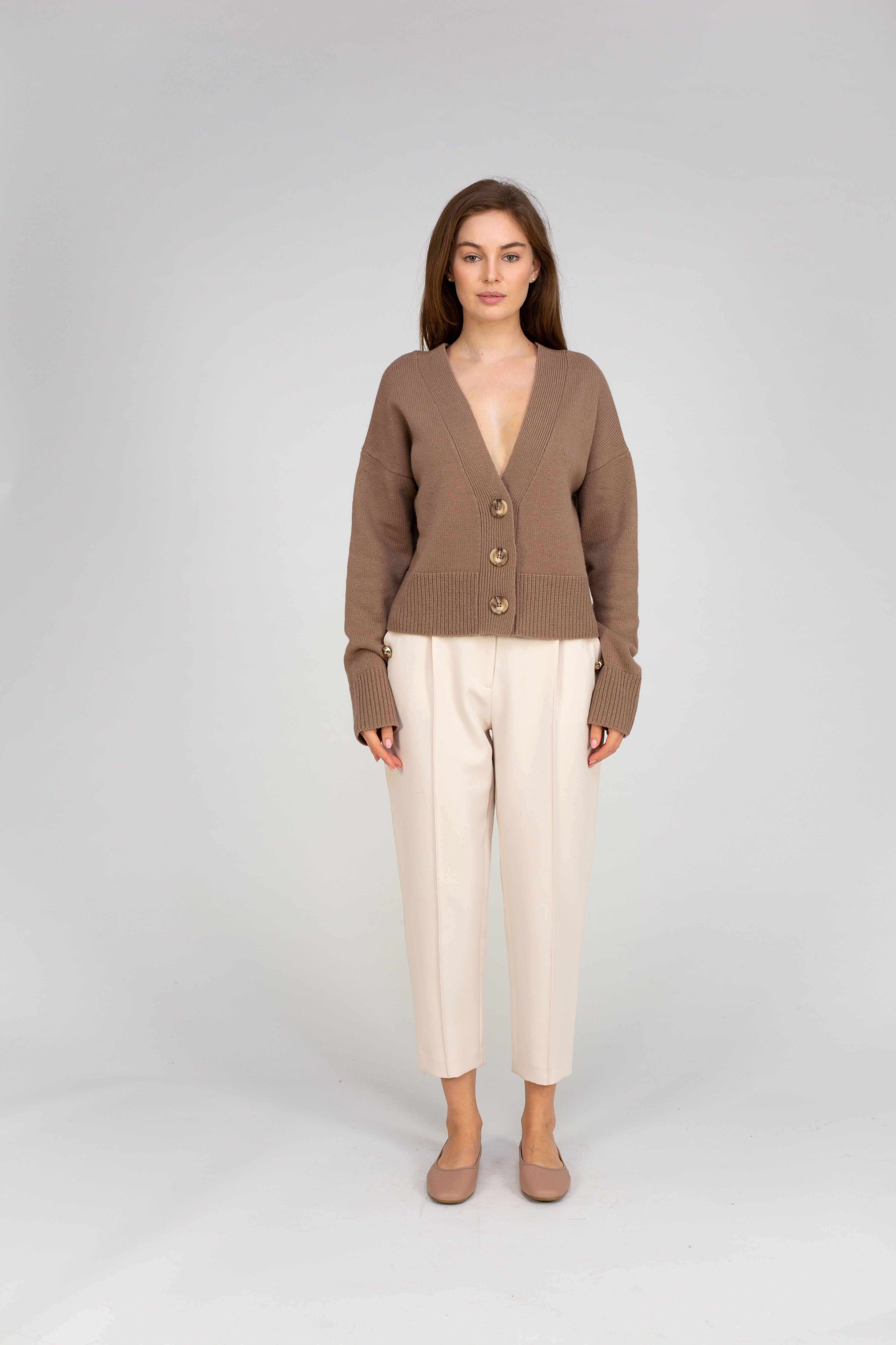 The Van Kukil Deep V-Neck Cardigan