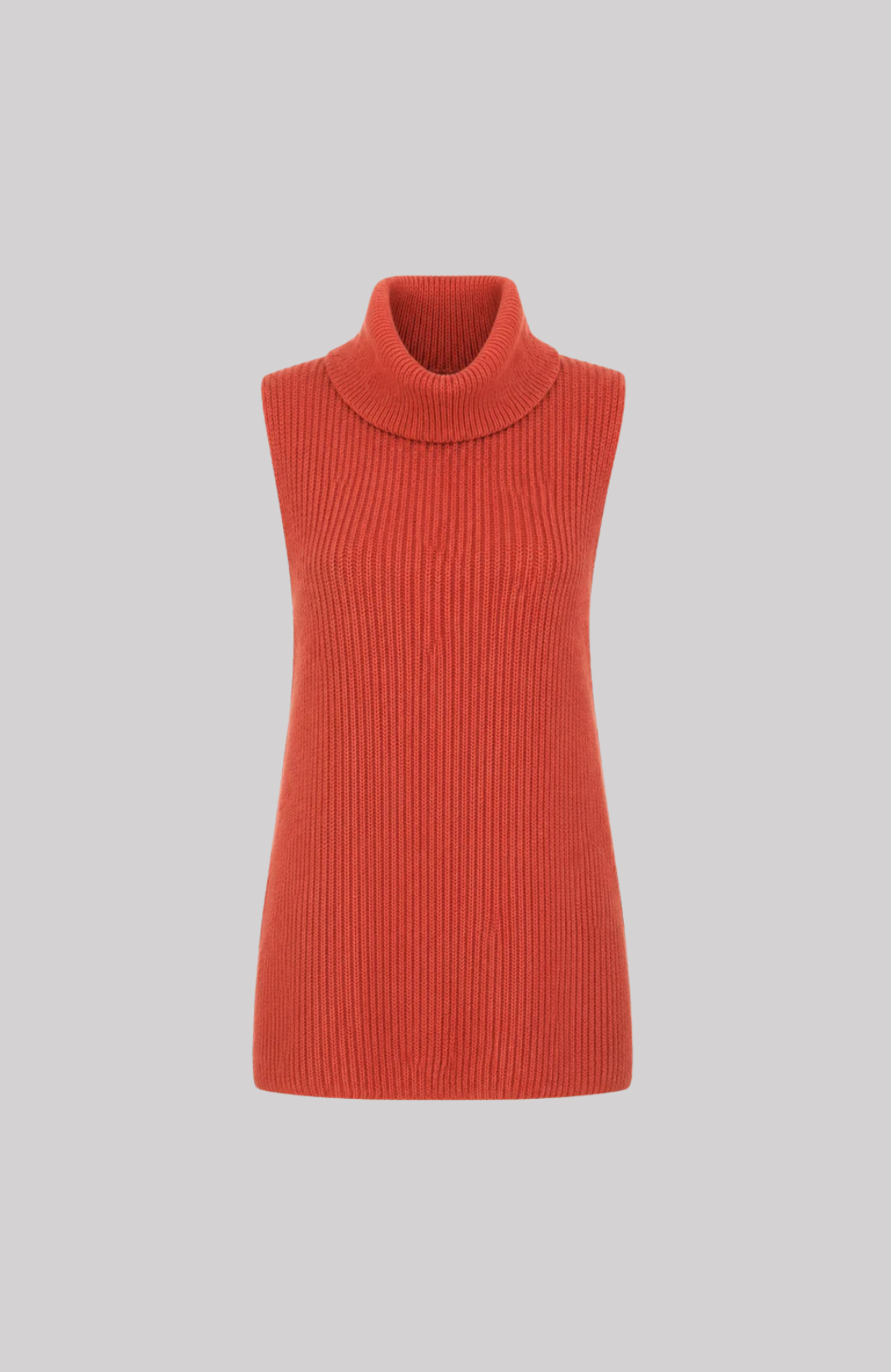 Cashmere Sleeveless Funnel Neck Sweater