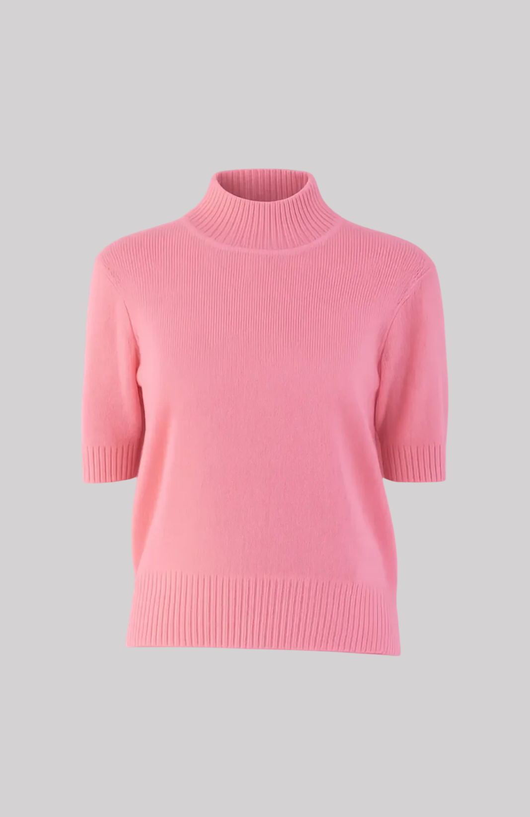 Mock Neck Short Sleeve Sweater