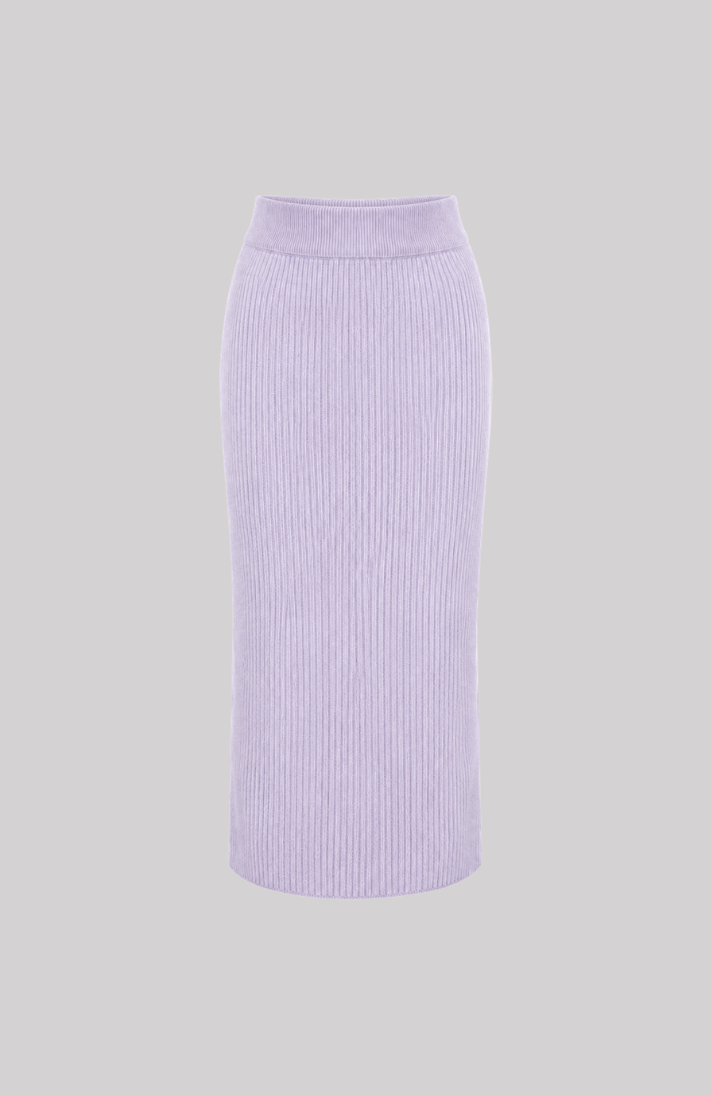 Van Kukil Cashmere Ribbed Midi Skirt