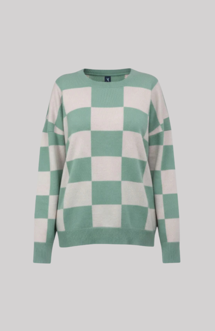Checkerboard Cashmere Sweater
