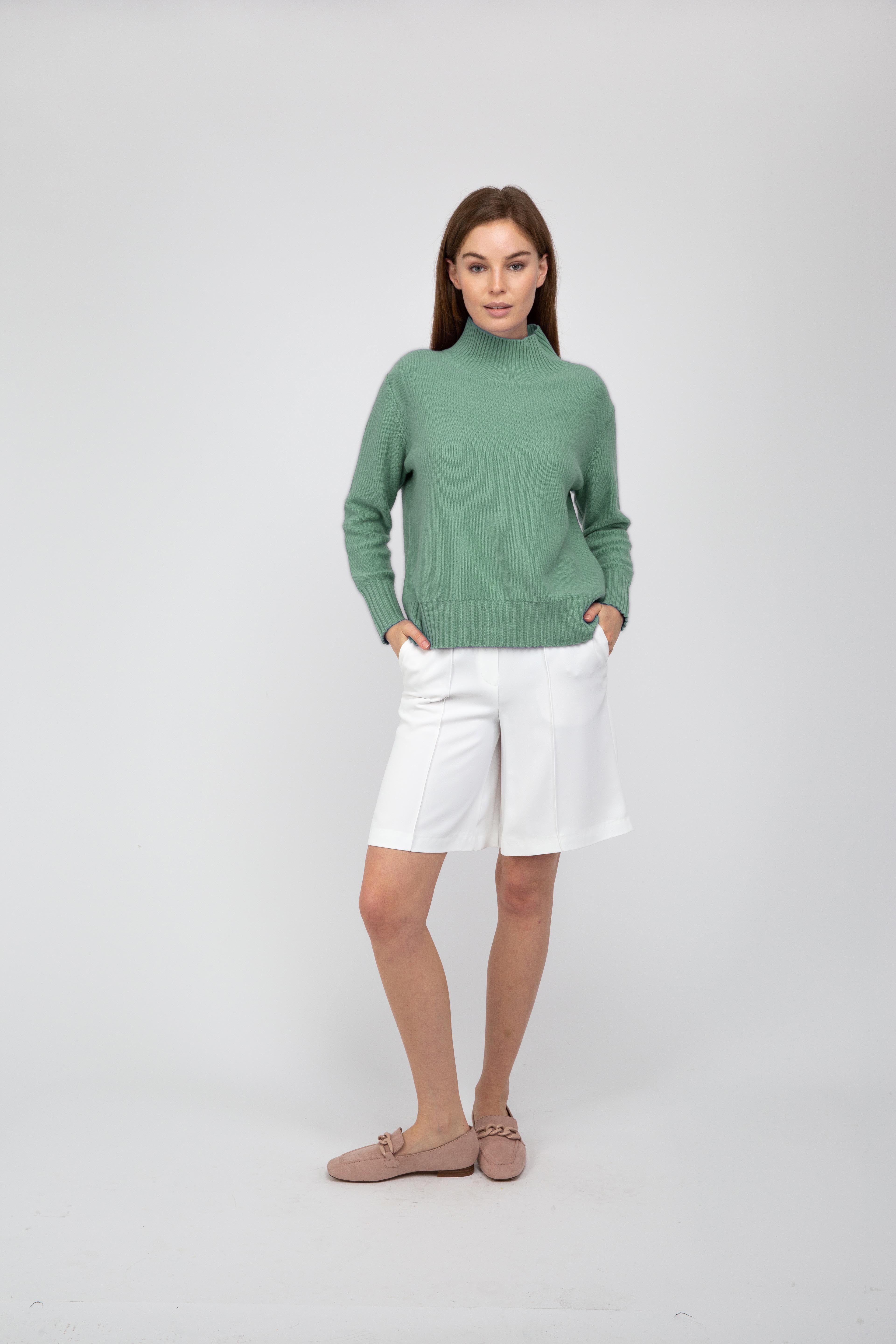 VAN KUKIL CASHMERE HIGH NECK SWEATER