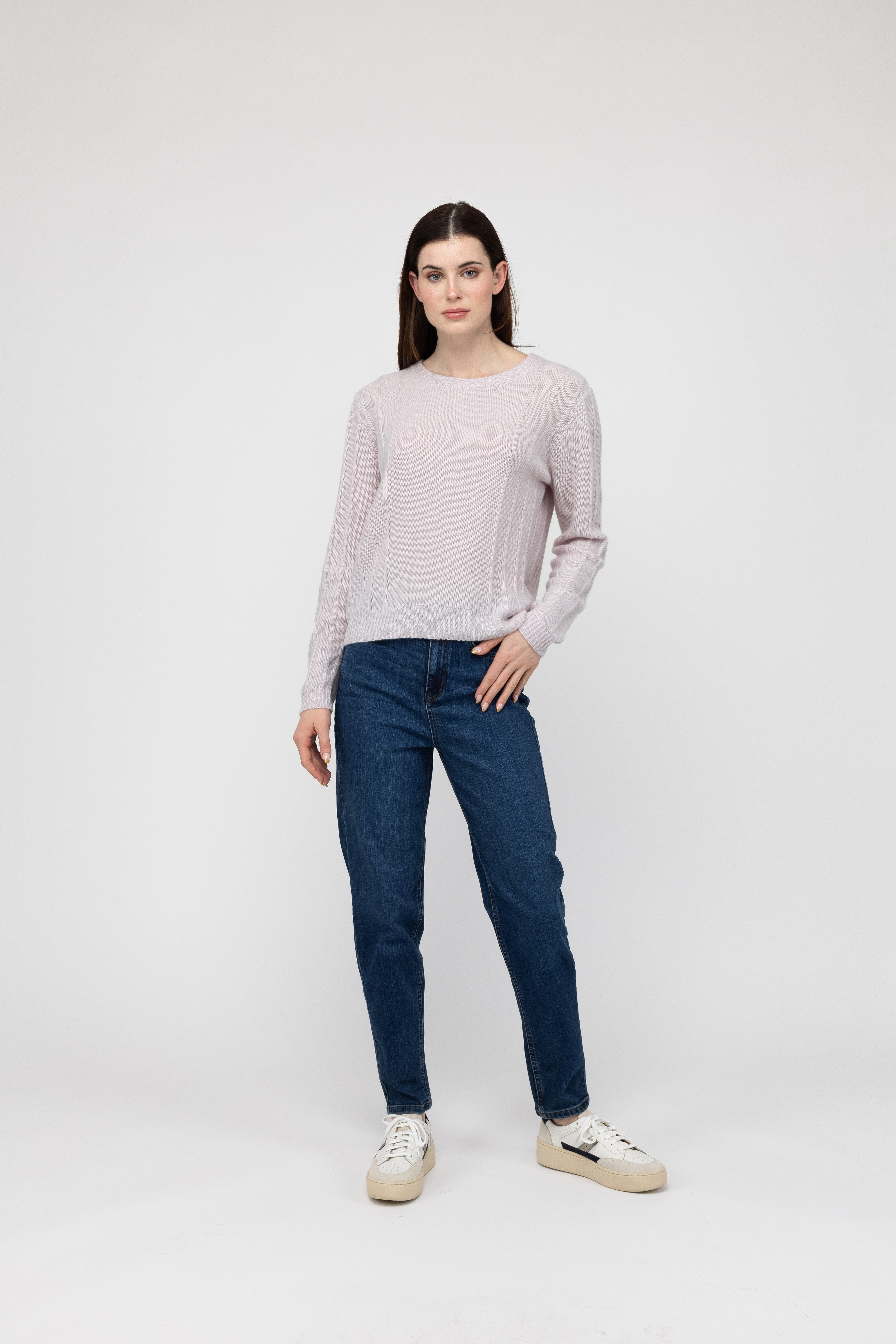 Van Kukil Cashmere Ribbed Detail Jumper