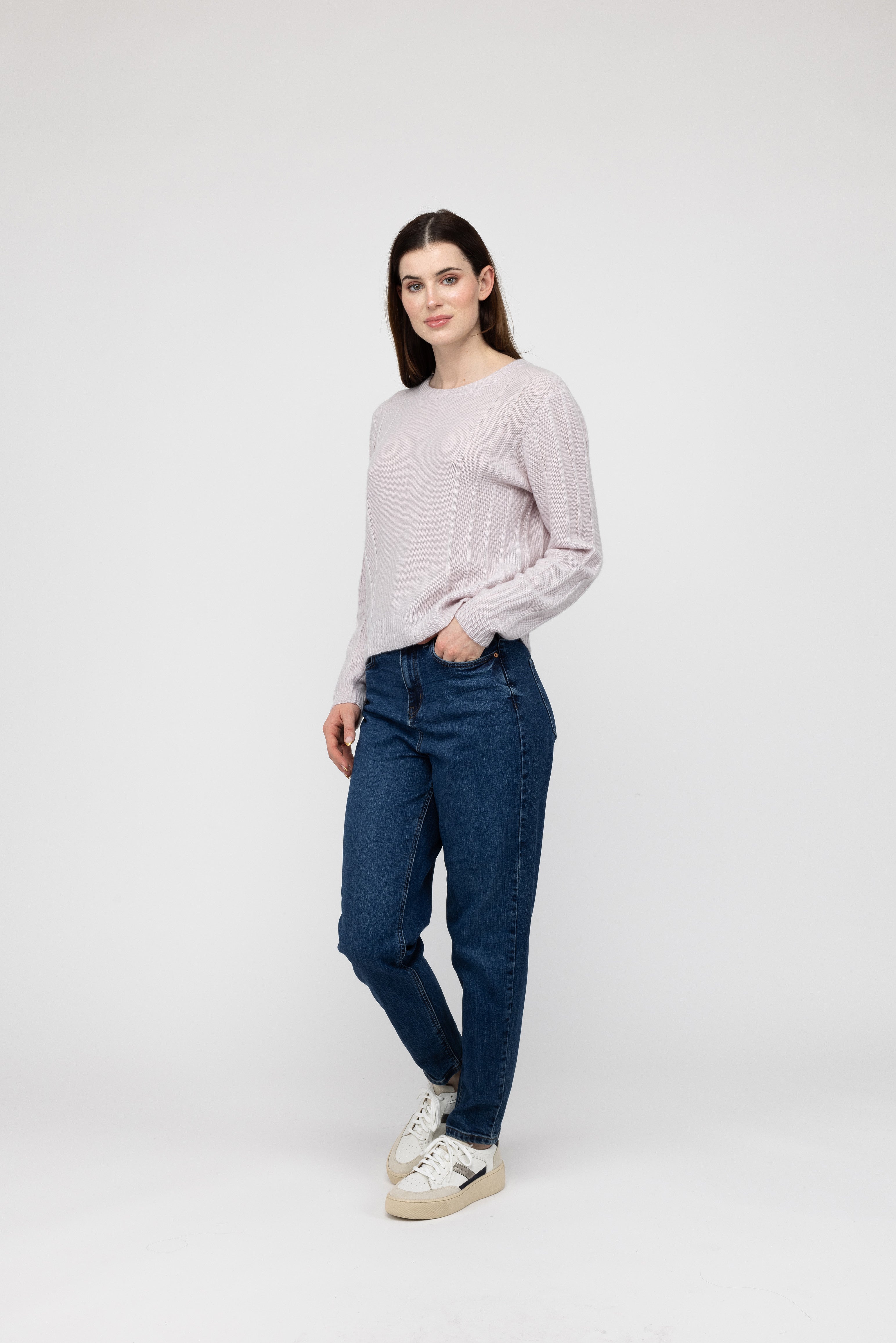 Van Kukil Cashmere Ribbed Detail Jumper